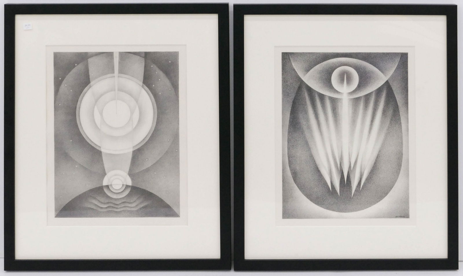 2pc Emil Bisttram Abstract Lithographs (1 of 1)