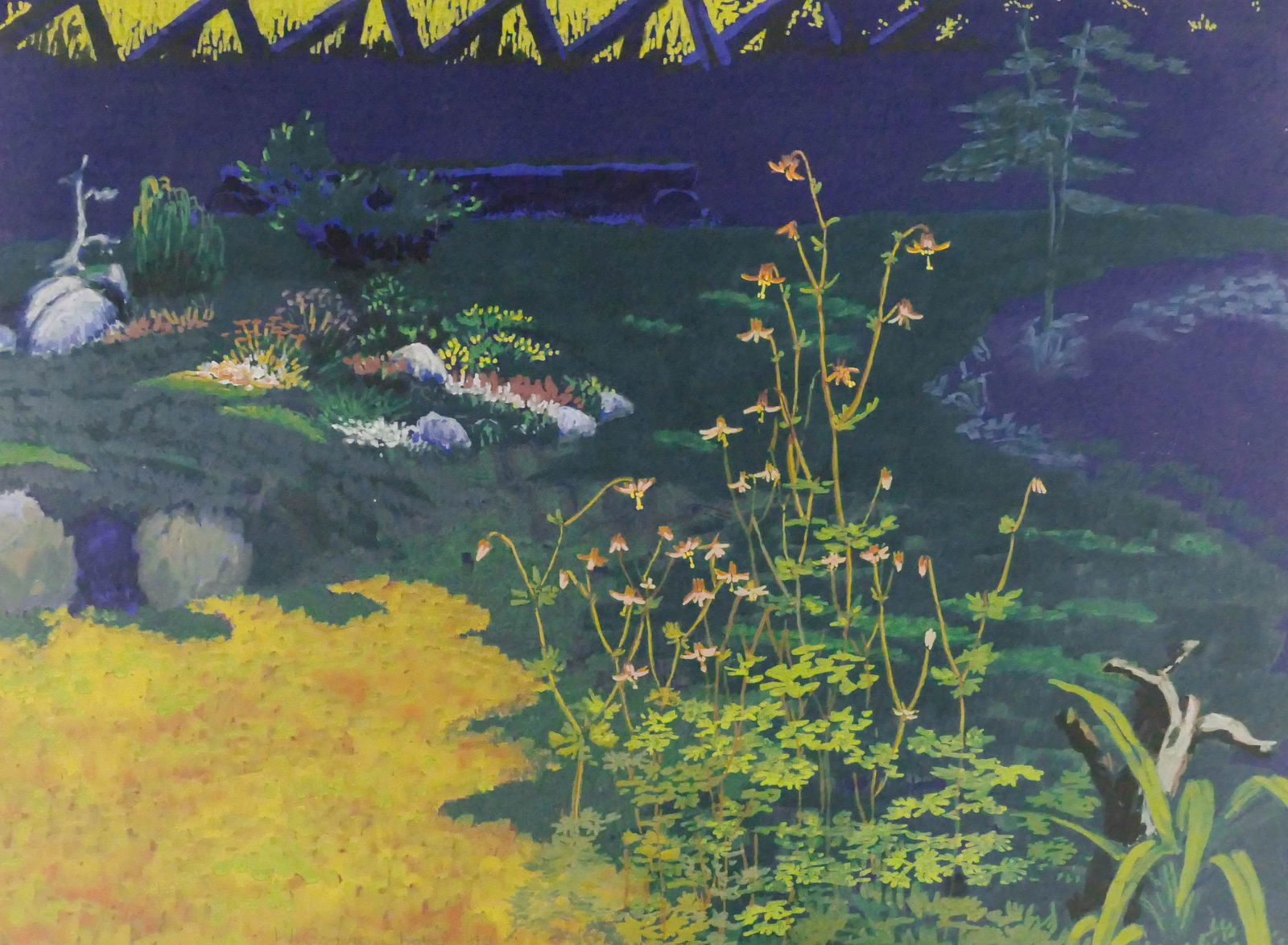 Wendell Corwin Chase ''Garden'' 1949 Gouache (1 of 2)