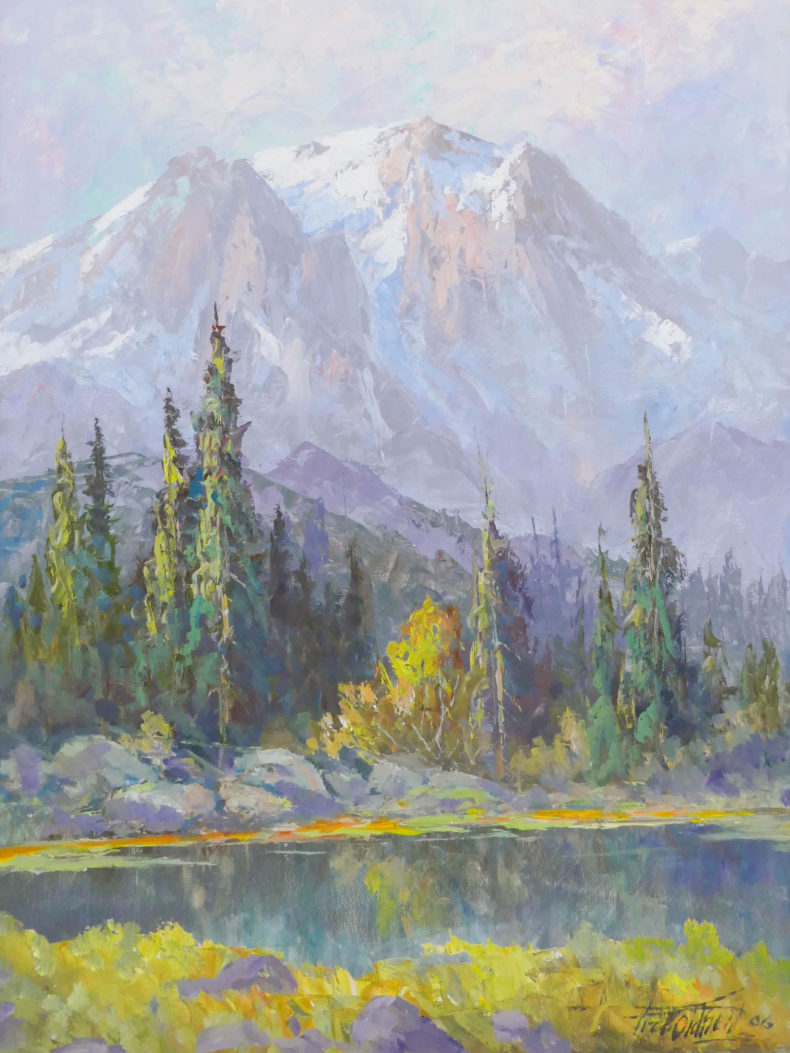 Fred Oldfield ''Above the Tree Line'' 2006 Oil (1 of 2)