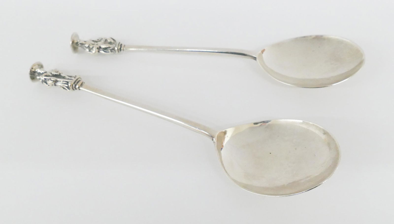 Pair George II James Williams Sterling Seal Spoons, c. 1750 (1 of 6)