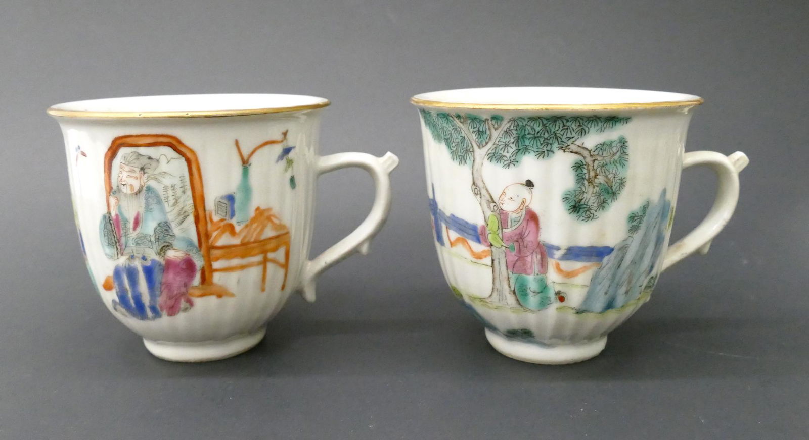 Pair Chinese 18th Century Porcelain Teacup (1 of 9)
