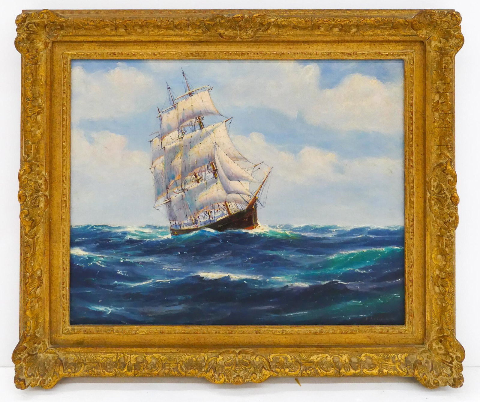 Frank Schneider 'A Spanking Breeze' Oil on Canvas (1 of 4)