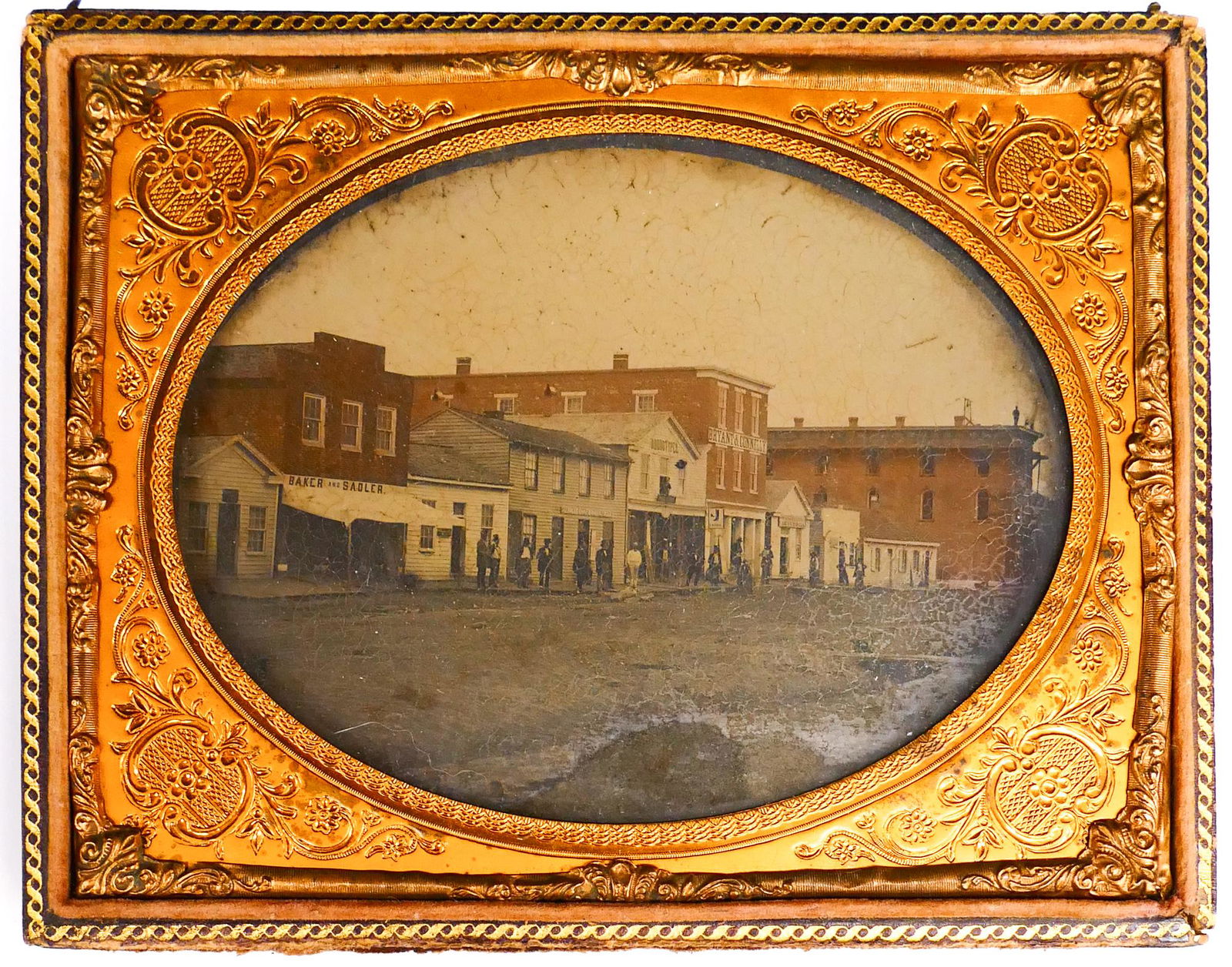 Abraham Bogardus (New York City) Half Plate Ambrotype Street Scene, c. 1850's (1 of 4)