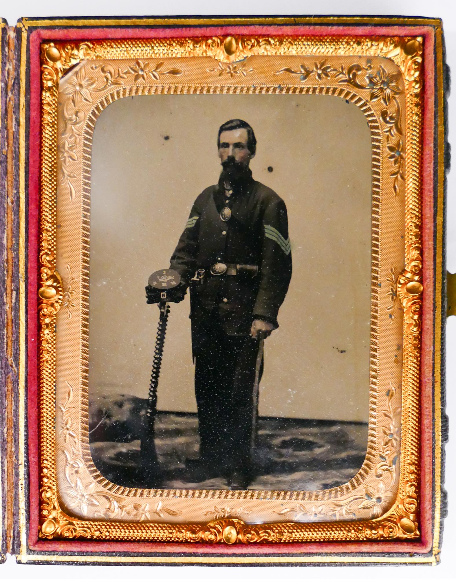 Quarter Plate Ambrotype of Civil War Union Soldier (1 of 3)