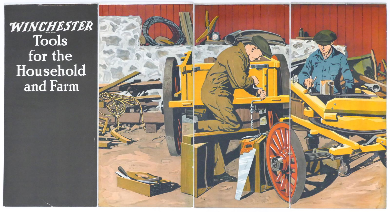 4pc 1920's Winchester Advertising Signs- Knives (1 of 2)