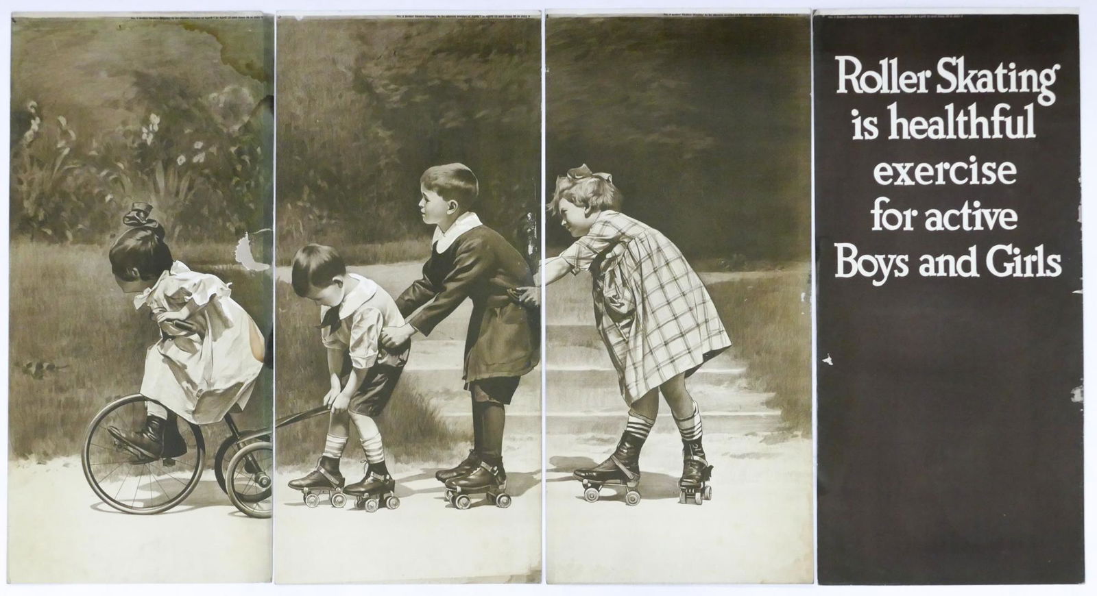 4pc 1920's Winchester Advertising Signs- Roller Skates (1 of 2)