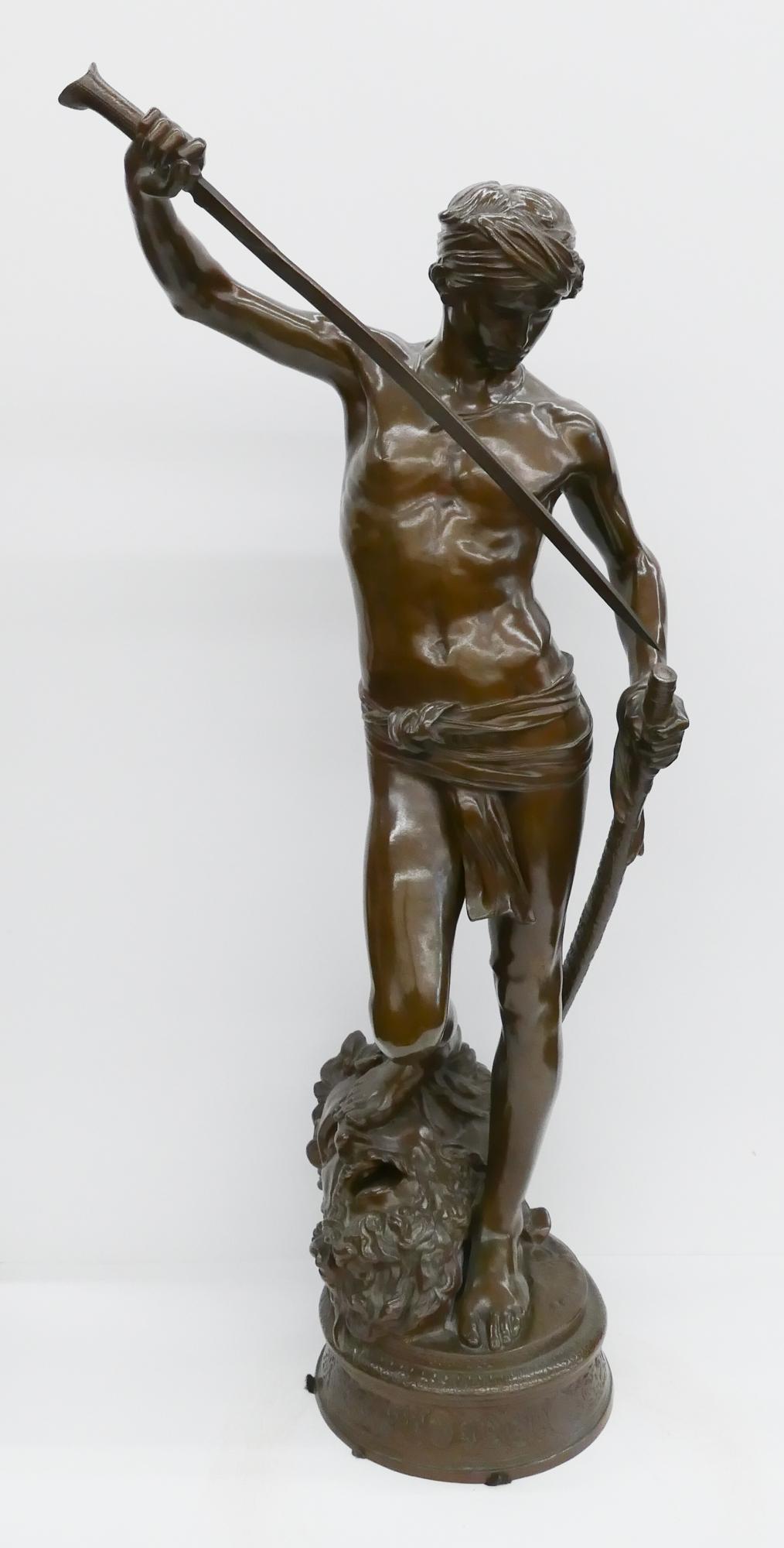Antonin Mercie 'David Slaying Goliath' Bronze (1 of 13)