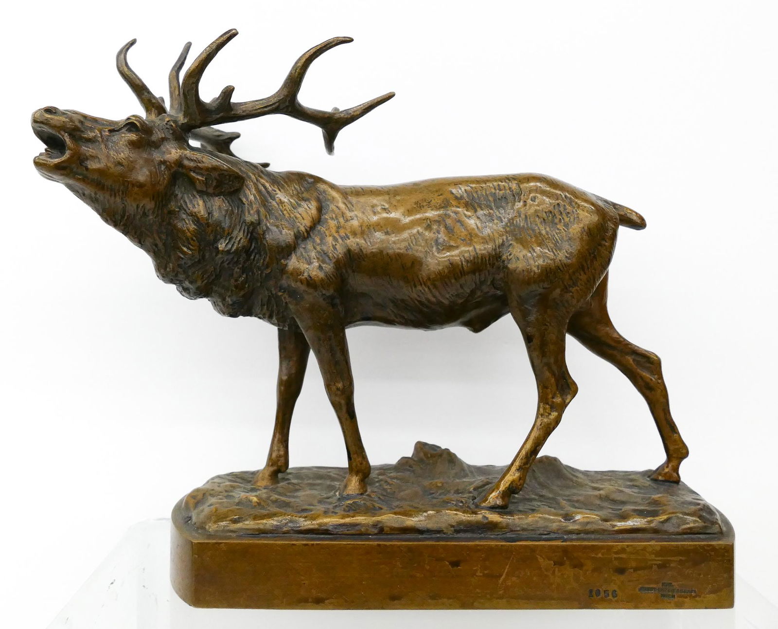 Otto Jarl Roaring Stag Bronze Deer Sculpture, 1905 (1 of 4)