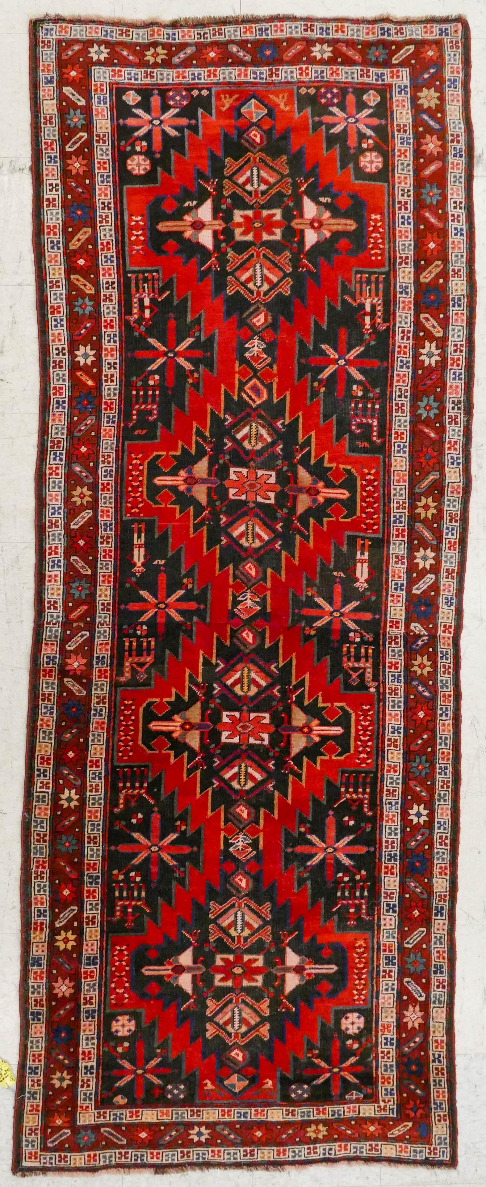 Semi-Antique Karabagh Oriental Rug- 3'4'' x 9' (1 of 5)