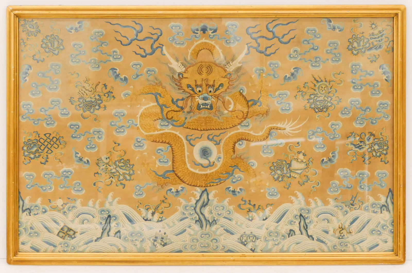 Chinese Qing Imperial Dragon Gold Thread Embroidery (1 of 4)