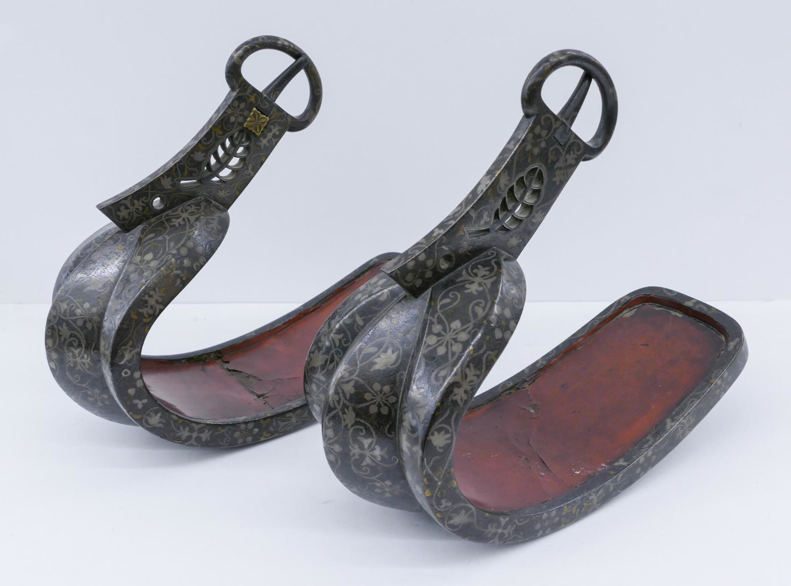 Pair Japanese Edo Abumi Samurai Stirrups (1 of 2)