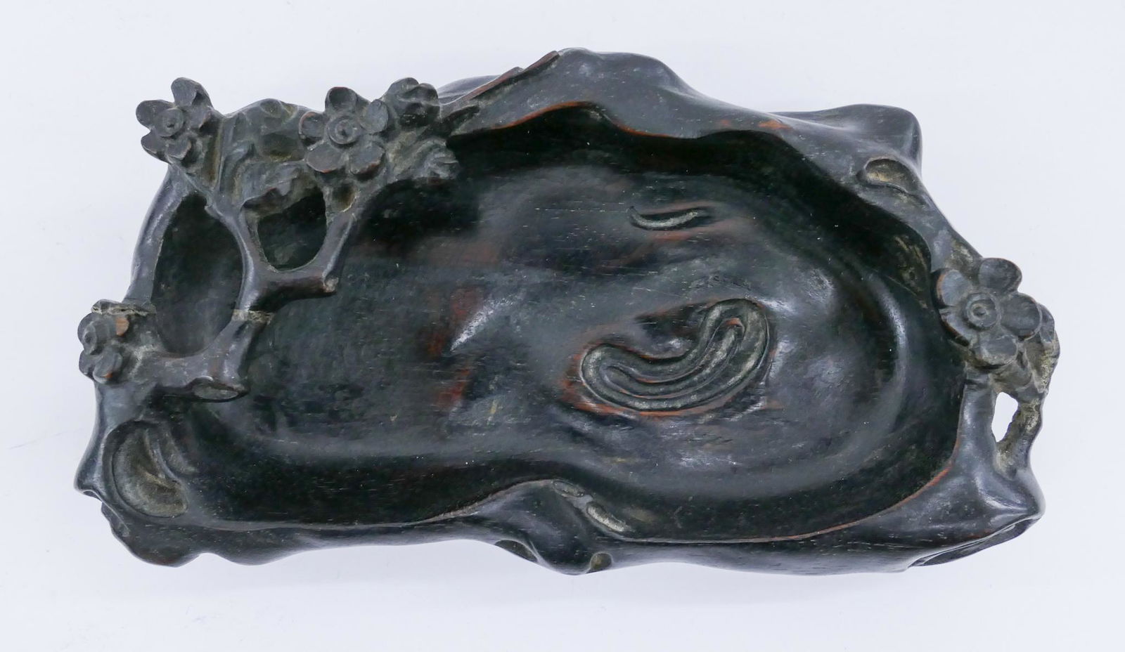 Chinese Qing Rosewood Brush Washer (1 of 3)