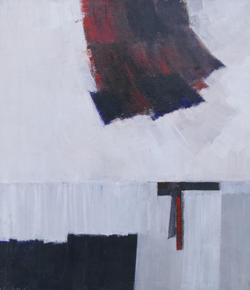 Pierre Fichet ''Abstract in Red and Black'' 1959 (1 of 3)