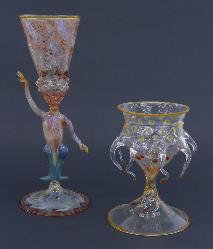 2pc Brian Kerkvliet ''Pilchuck Goblets'' Glass (1 of 2)