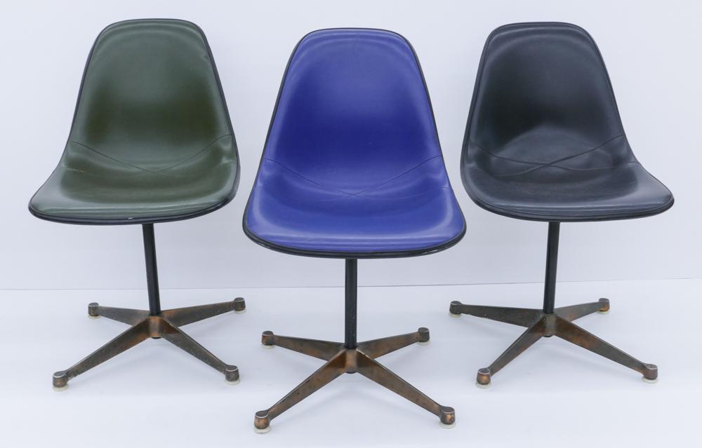 3pc Eames for Herman Miller Covered Shell Chairs (1 of 2)