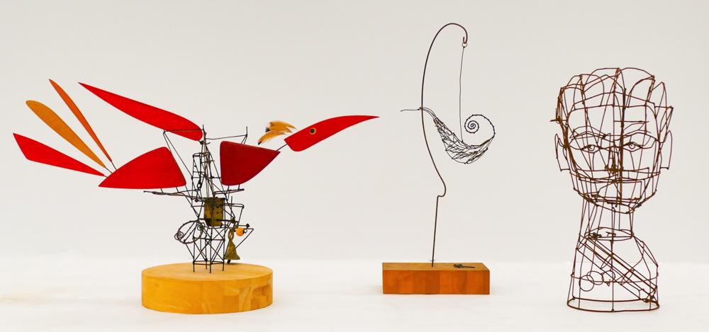 3pc Joe Police Steel Wire and Kinetic Sculptures (1 of 4)