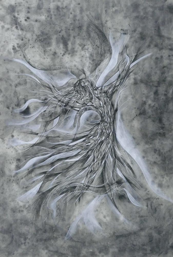 Maria Frank Abrams ''Act II - Leah's Dance'' 1962 Casein (1 of 3)