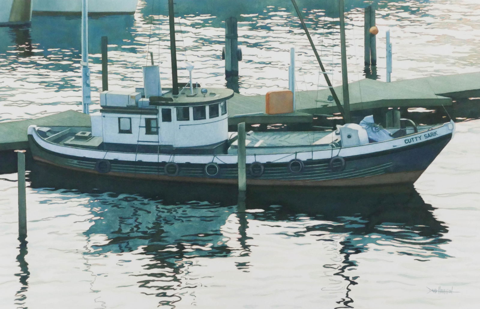 David Harrison ''Cutty Sark'' Watercolor (1 of 2)