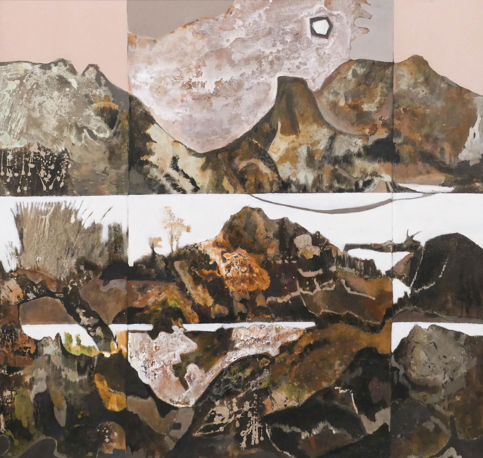 Dee Rundall ''Moon Divisions'' Mixed Media (1 of 2)