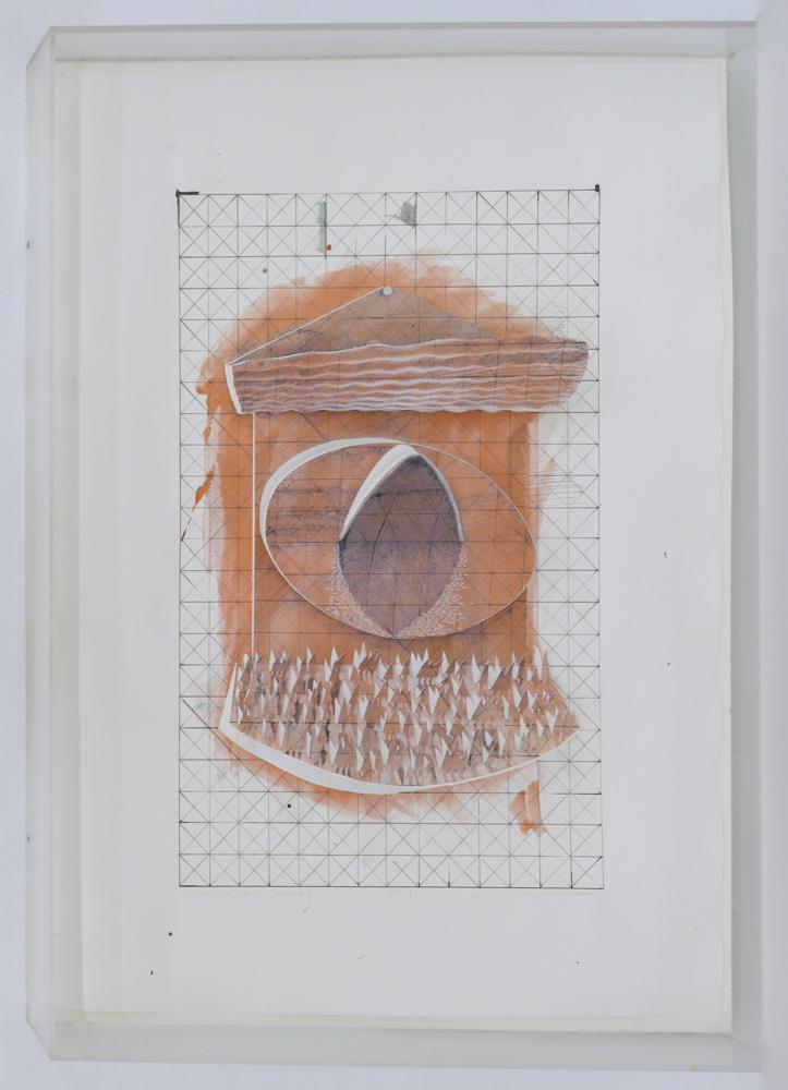 Jack Chevalier ''Floating Lake'' (Alma) 1984 Balsa and Ink (1 of 2)