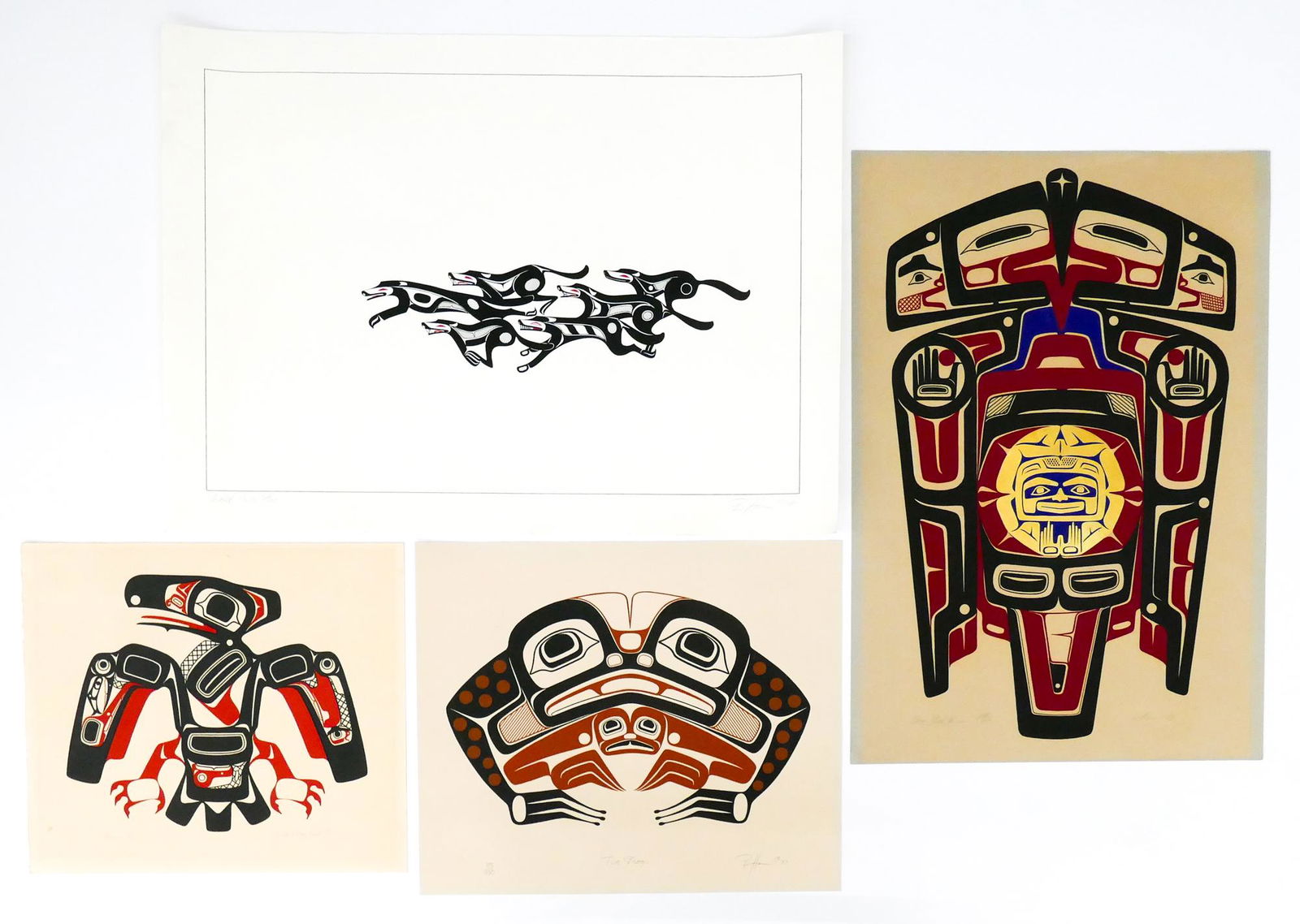 4pc Nortwest Coast Native Serigraphs- Barry Herem (1 of 2)