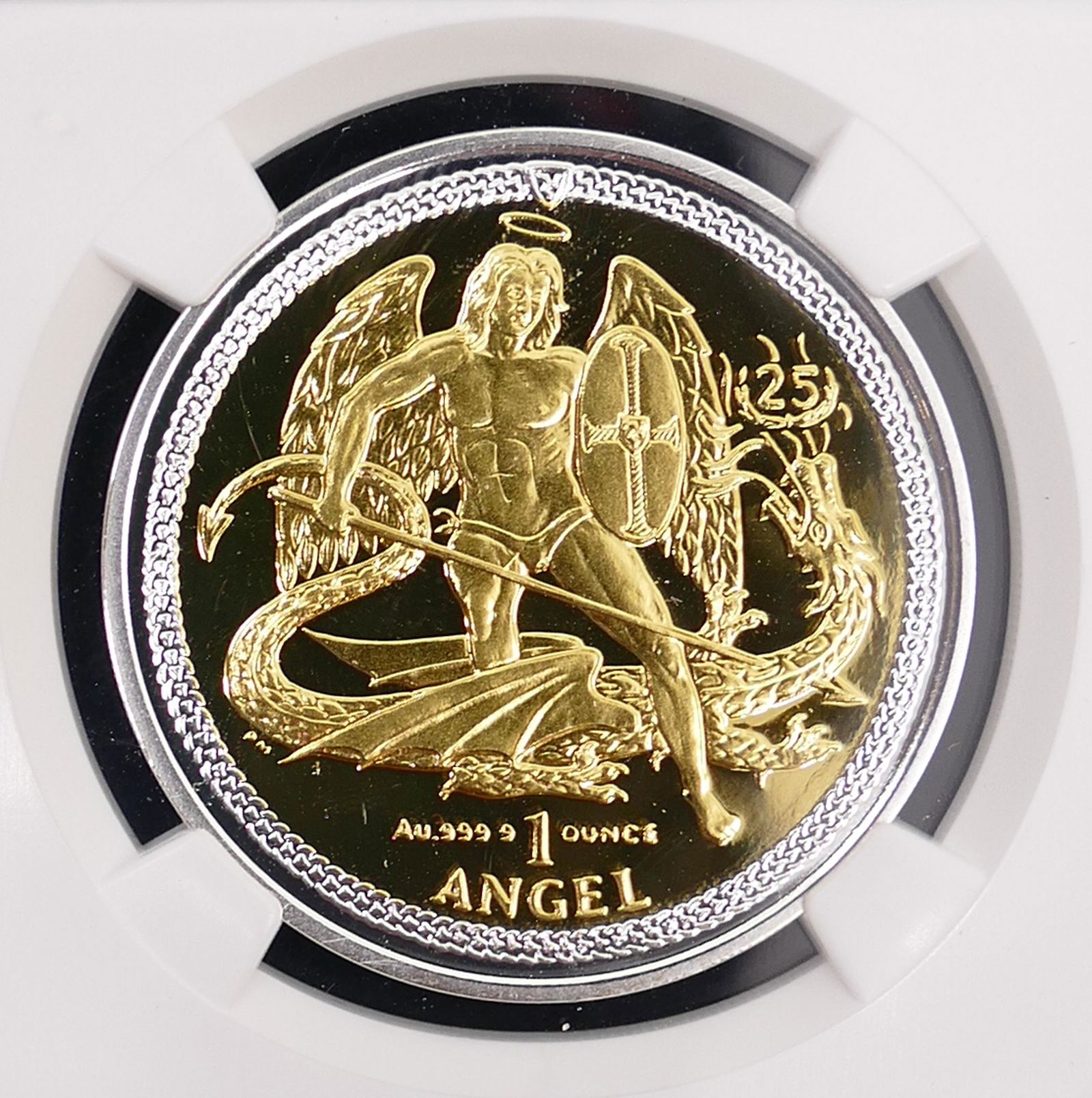 Isle of Man 2009 Bi-Metallic 1oz Gold Angel Proof Coin, NGC PF69 Ultra Cameo (1 of 3)