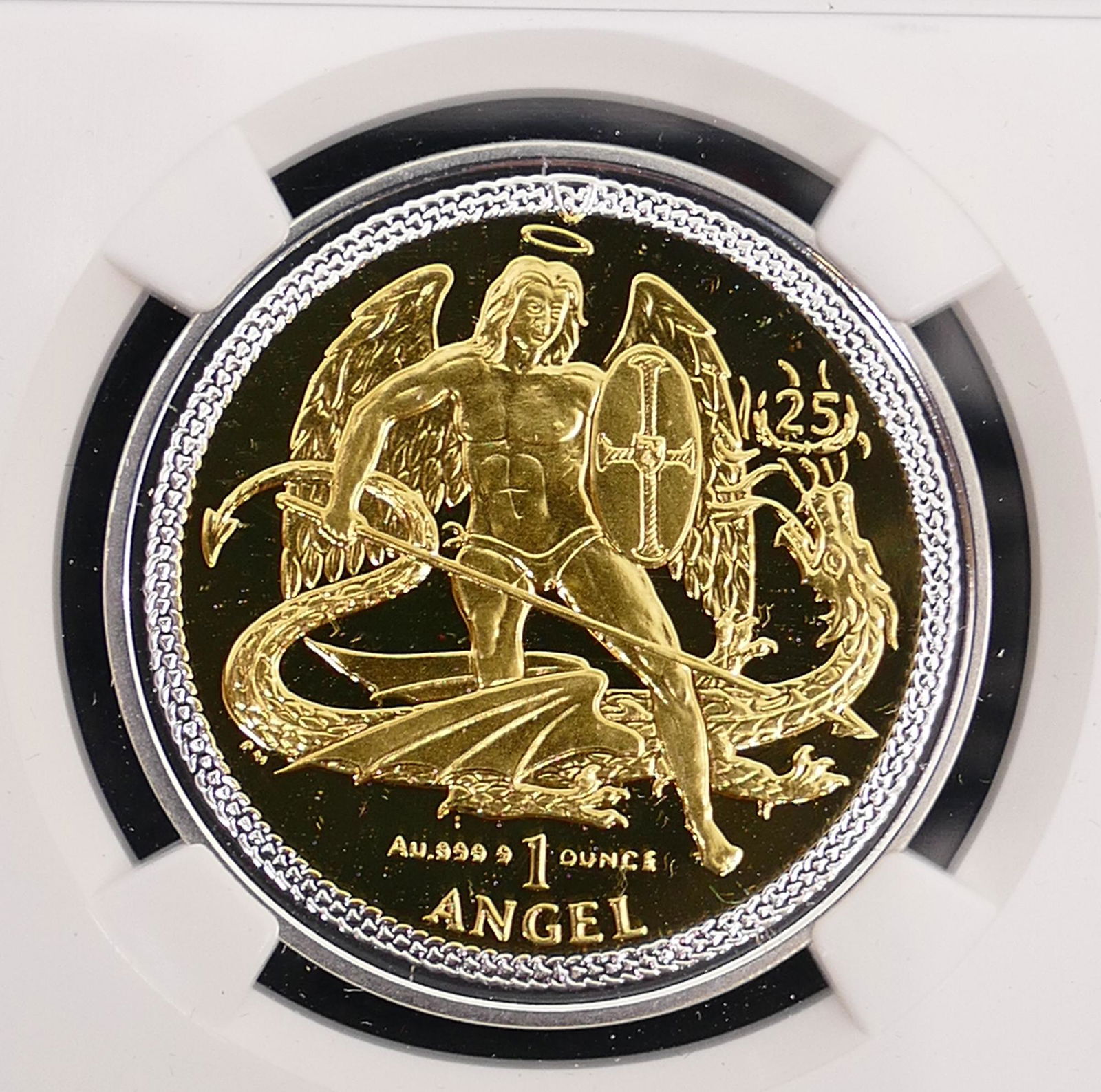 Isle of Man 2009 Bi-Metallic 1oz Gold Angel Proof Coin, NGC PF69 Ultra Cameo (1 of 3)