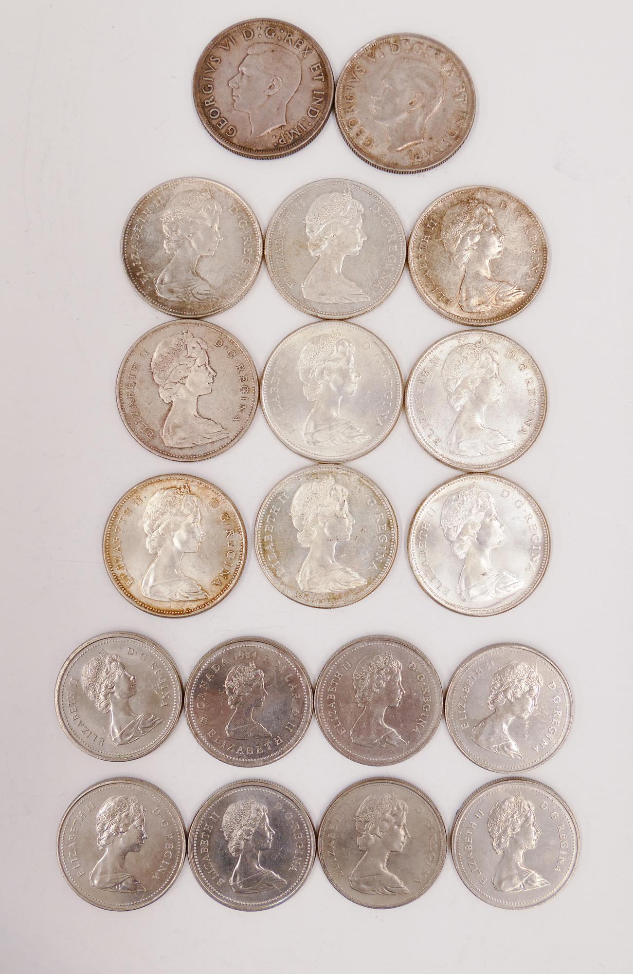 19pc Canada $1 Dollar Coins 1938-1985 (1 of 1)