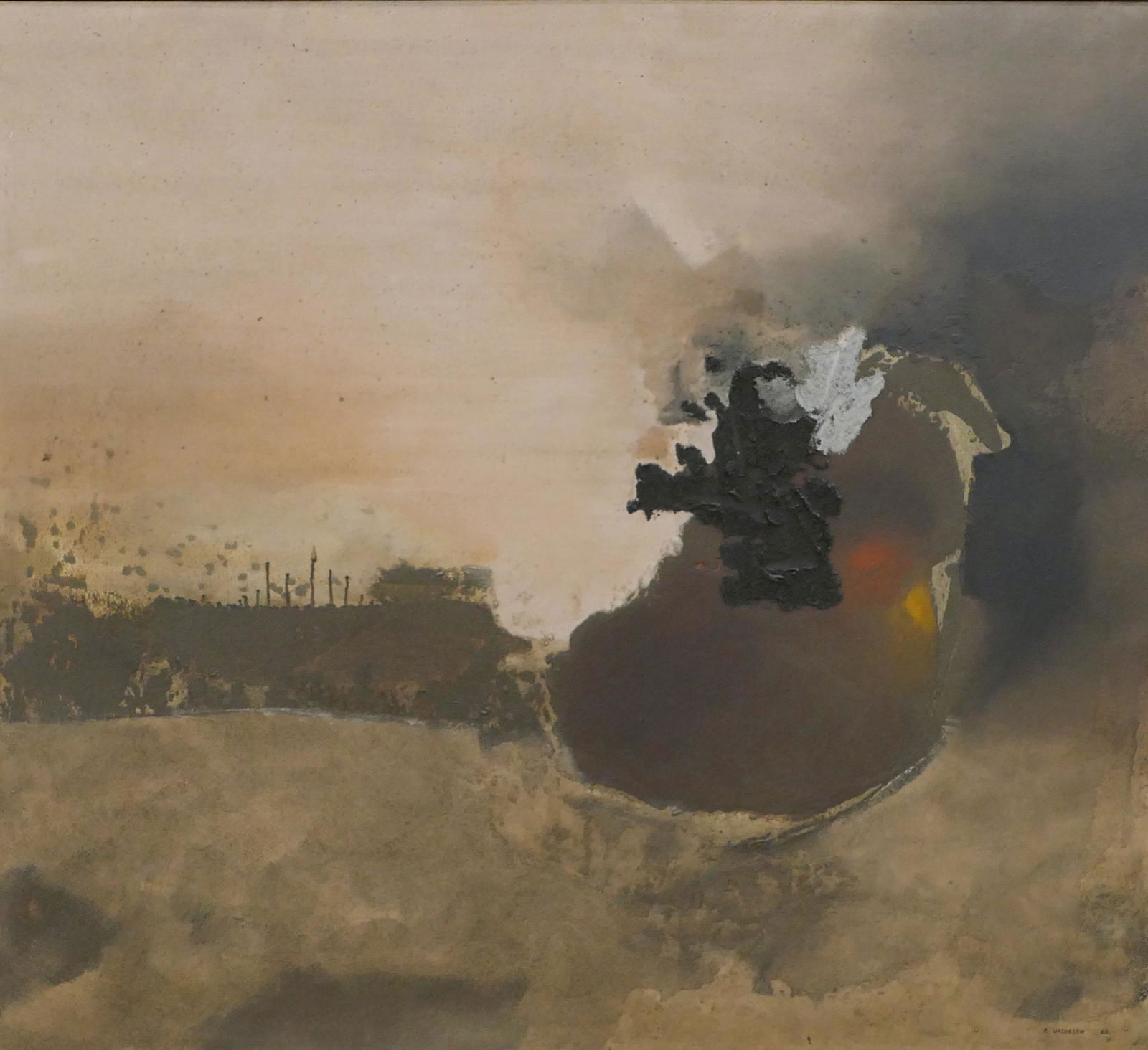 Ray Jacobsen ''Untitled #826'' (Abstract) 1968 Mixed (1 of 3)