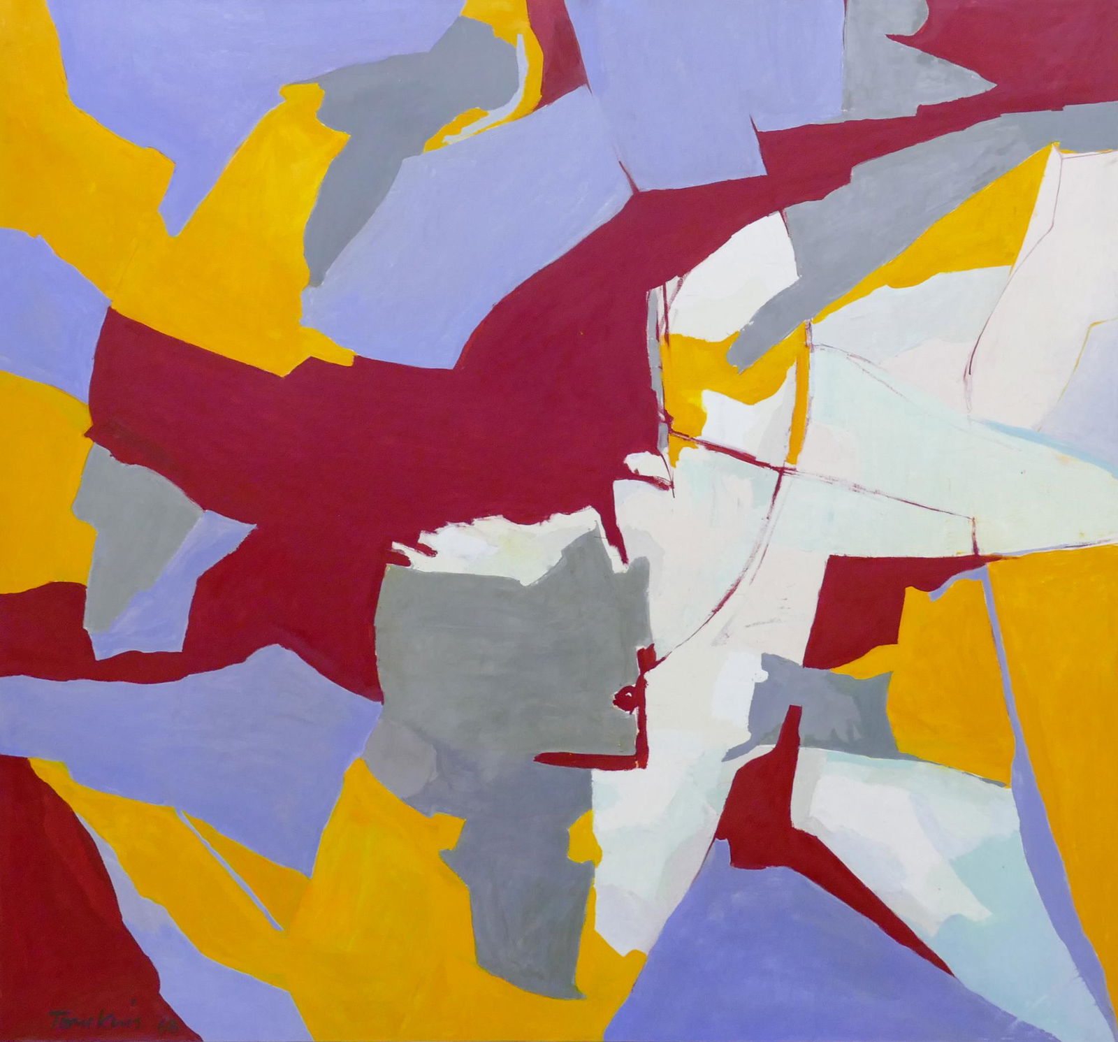 Margaret Tomkins ''Untitled'' (Red and White) 1968 (1 of 6)