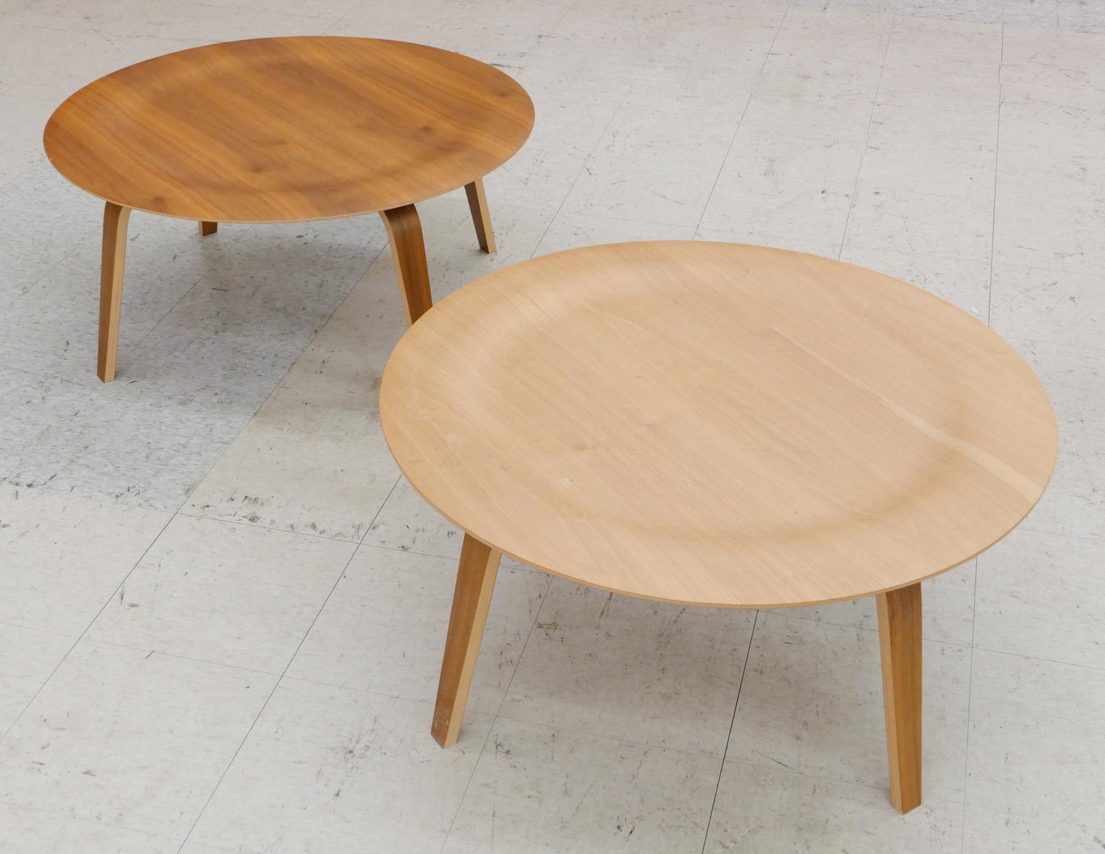 2pc Eames Herman Miller CTW Round Coffee Tables (1 of 2)