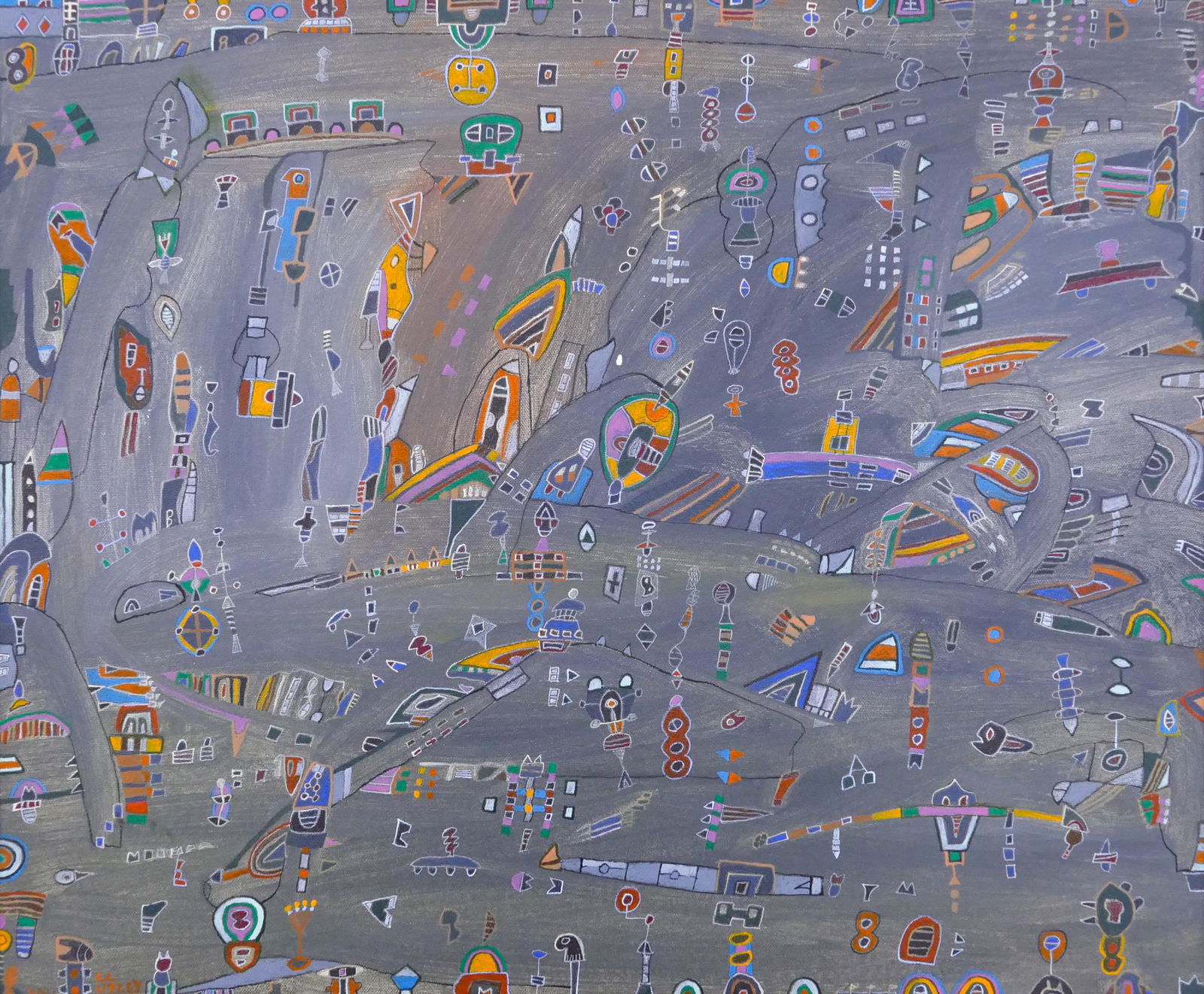 Claude Utley ''Ecco'' 2011 Acrylic (1 of 2)