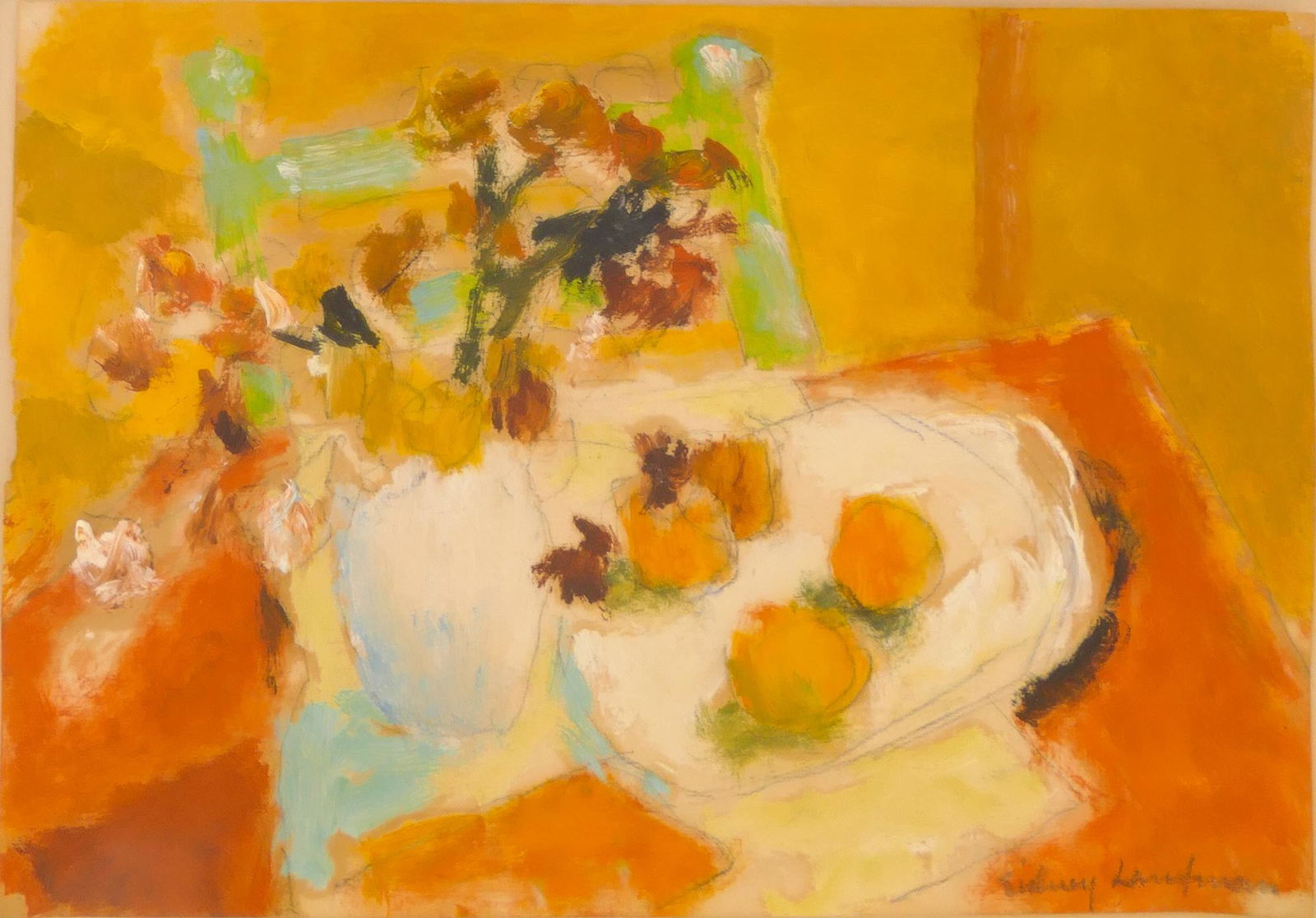 Sidney Laufman (1891-1985 New York/France) 'Still Life with Oranges' Watercolor (1 of 3)