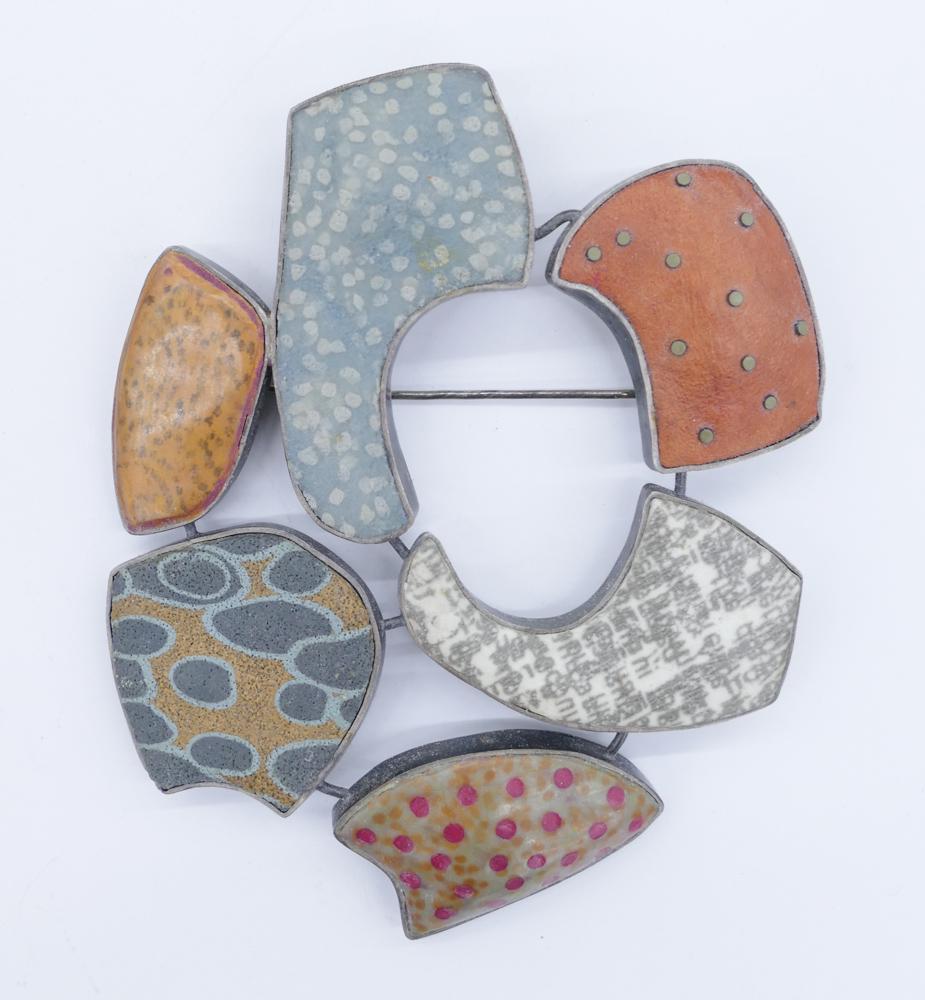 David Forlano & Steve Ford Abstract Brooch Polymer (1 of 2)