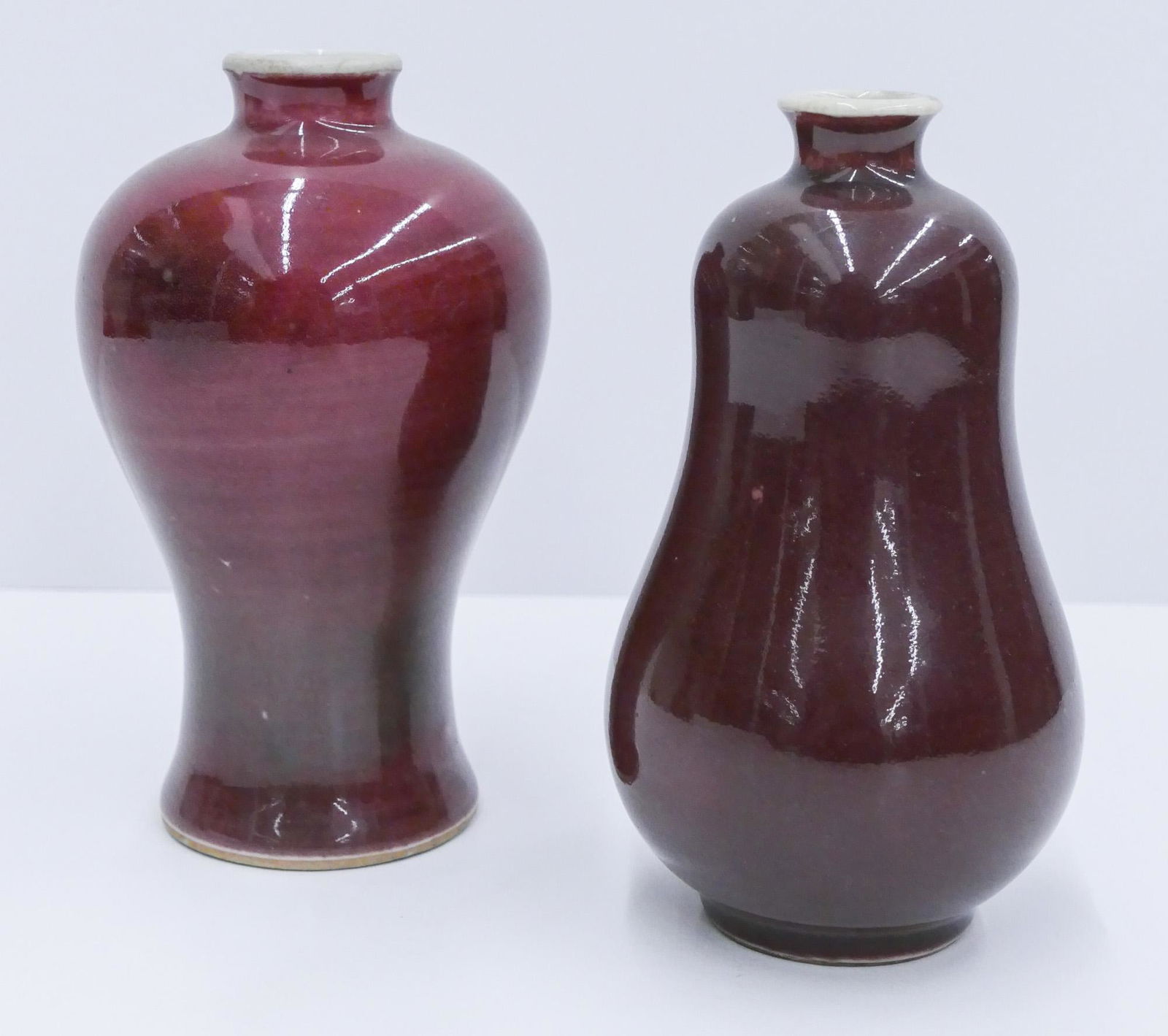 2pc Chinese Qing/Republic Sang de Boeuf Small Vase (1 of 3)