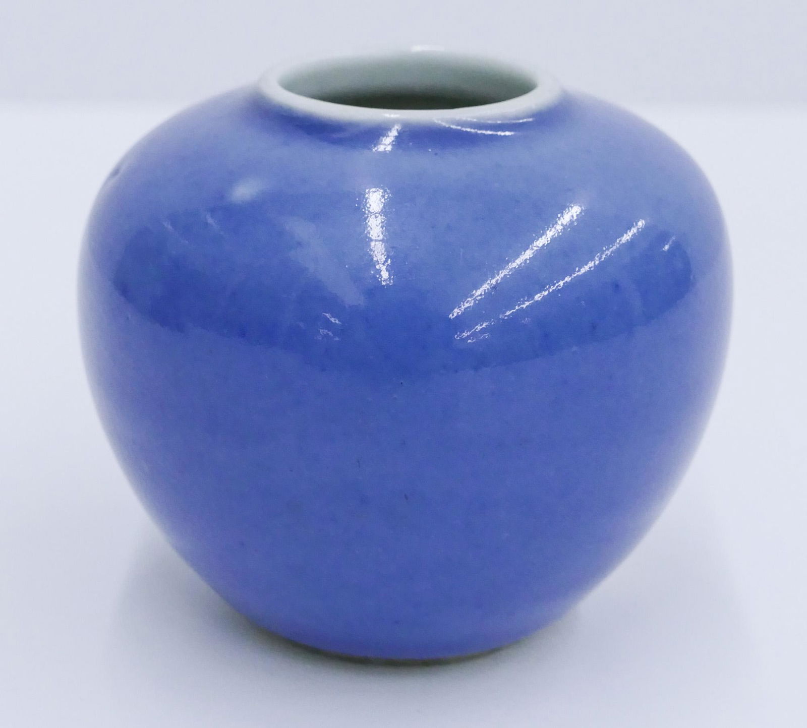 Chinese Qing Blue Monochrome Water Pot (1 of 4)