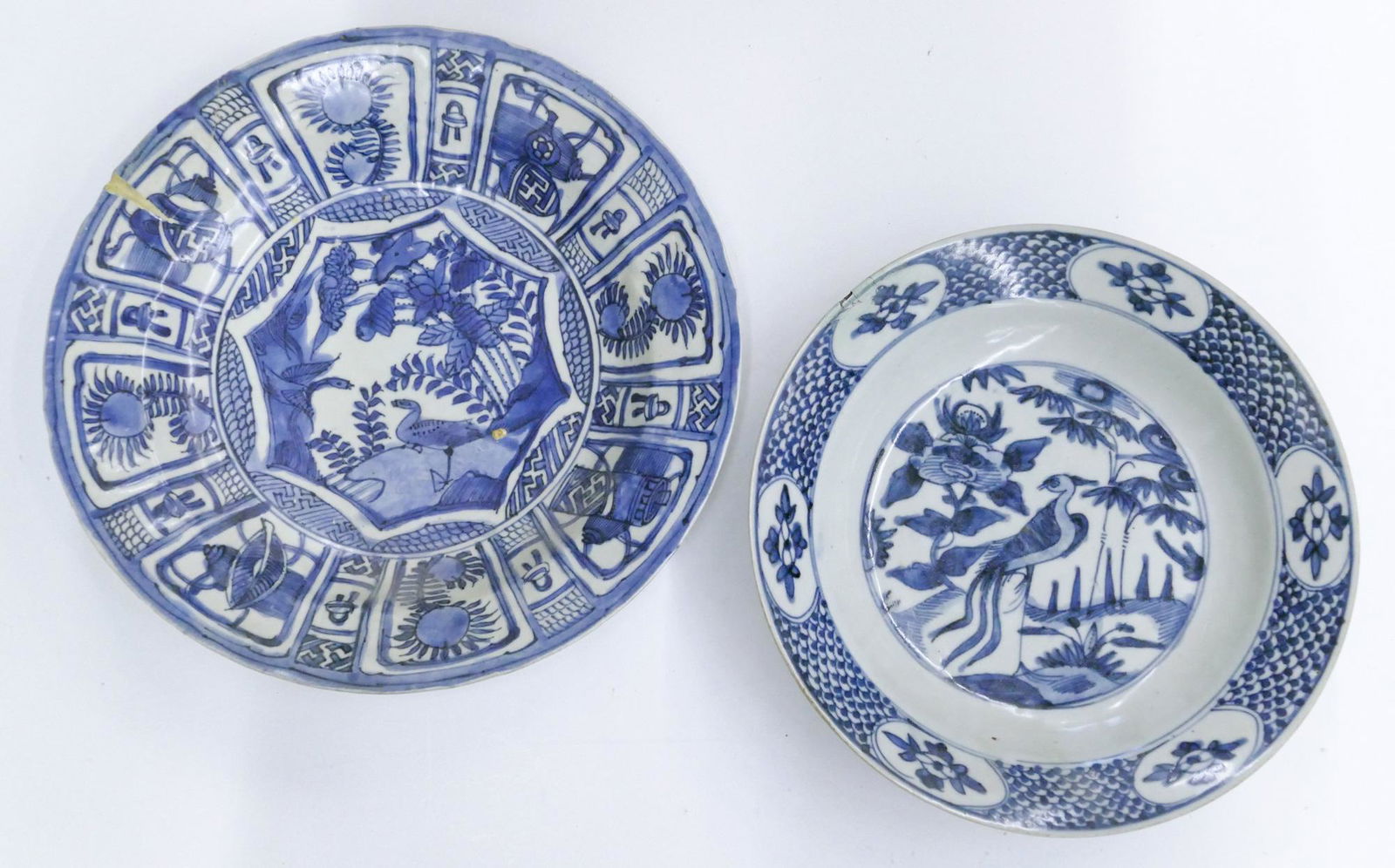 2pc Chinese Ming Blue & White Chargers (1 of 4)