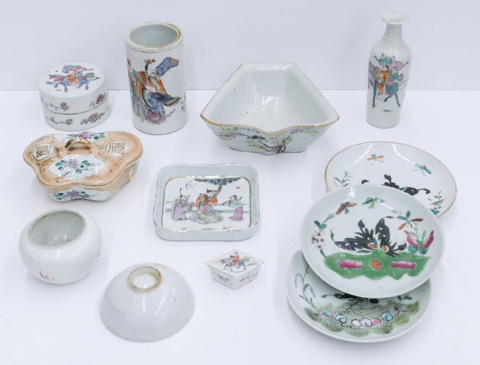 12pc Chinese Qing/Republic Misc. Porcelain (1 of 3)