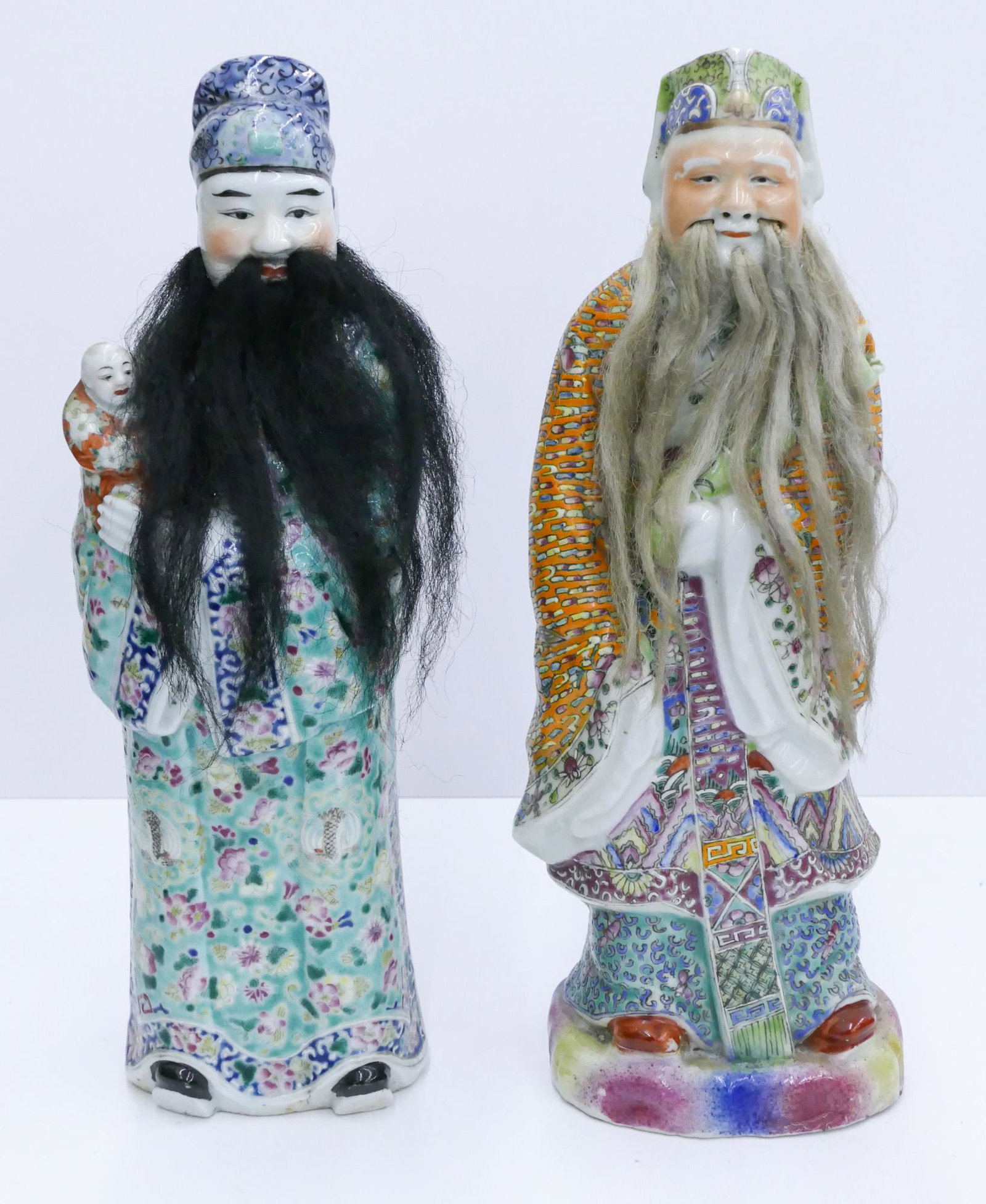2pc Chinese Republic Porcelain Gods (1 of 4)