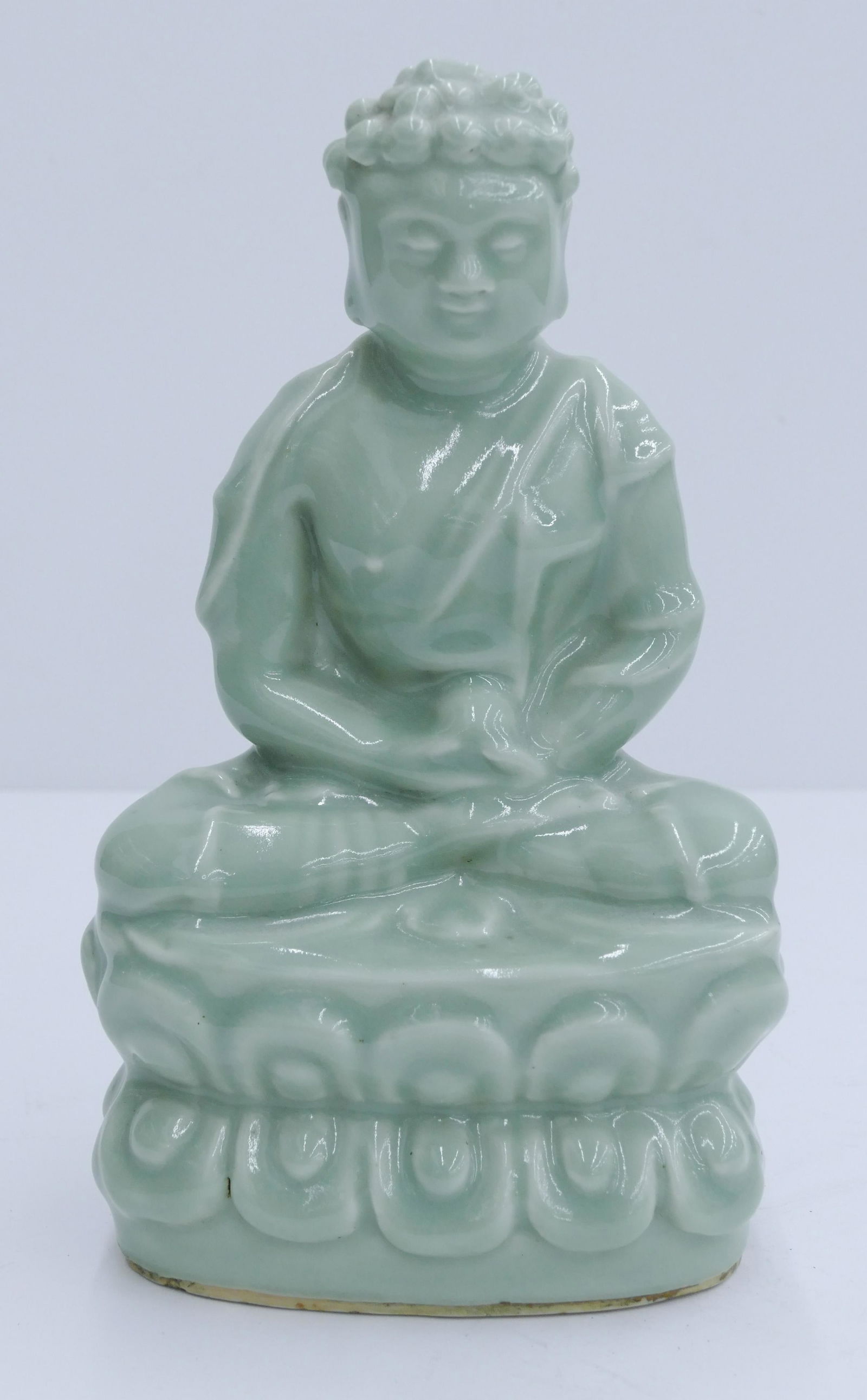 Old Korean Celadon Porcelain Seated Buddha (1 of 3)
