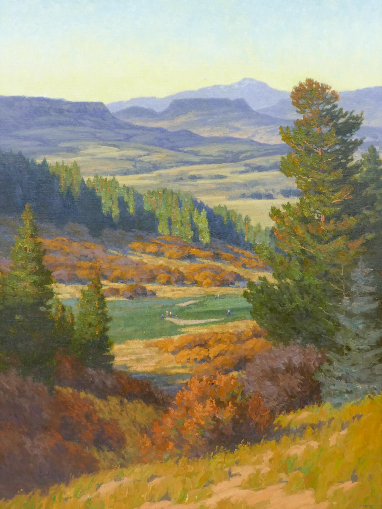 Charles Fritz ''Autumn View from Castle Pines'' Oil (1 of 4)
