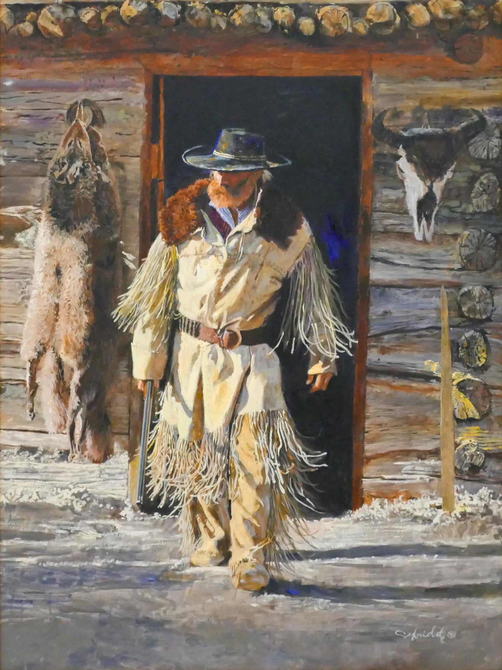 Charles Schridde ''Locked and Loaded'' Oil (1 of 2)