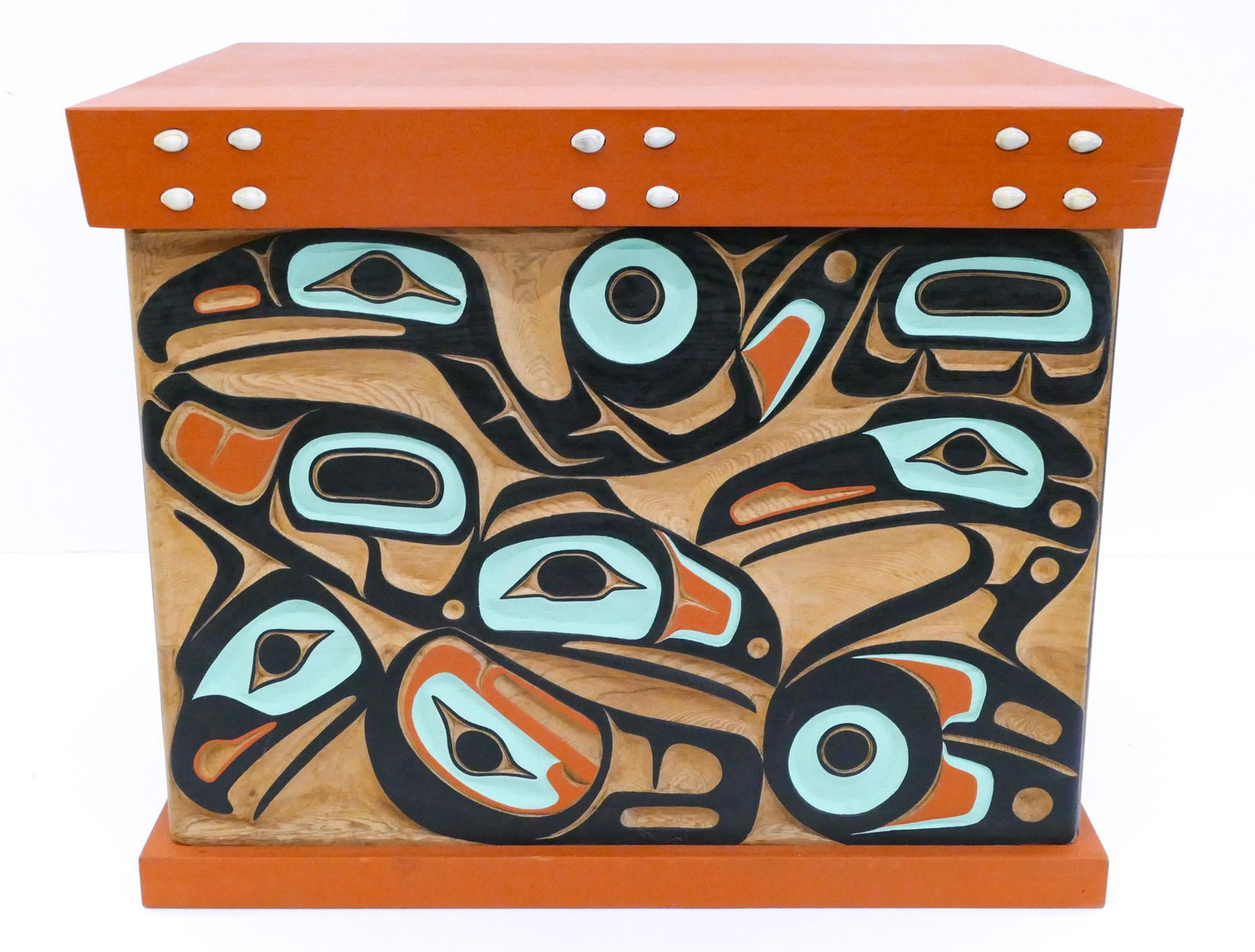 Northwest Coast Cedar Bent Corner Storage Box (1 of 4)