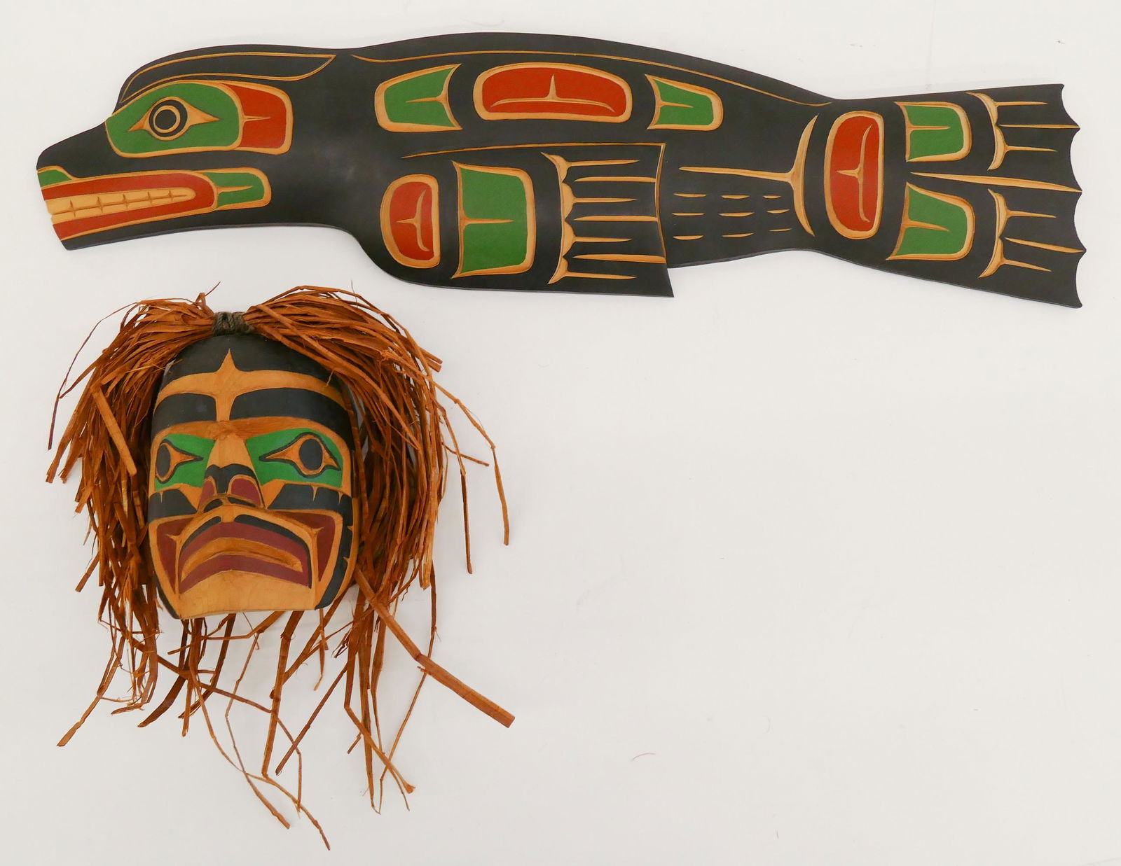 2pc Northwest Coast Cedar Plaque and Mini Mask (1 of 4)