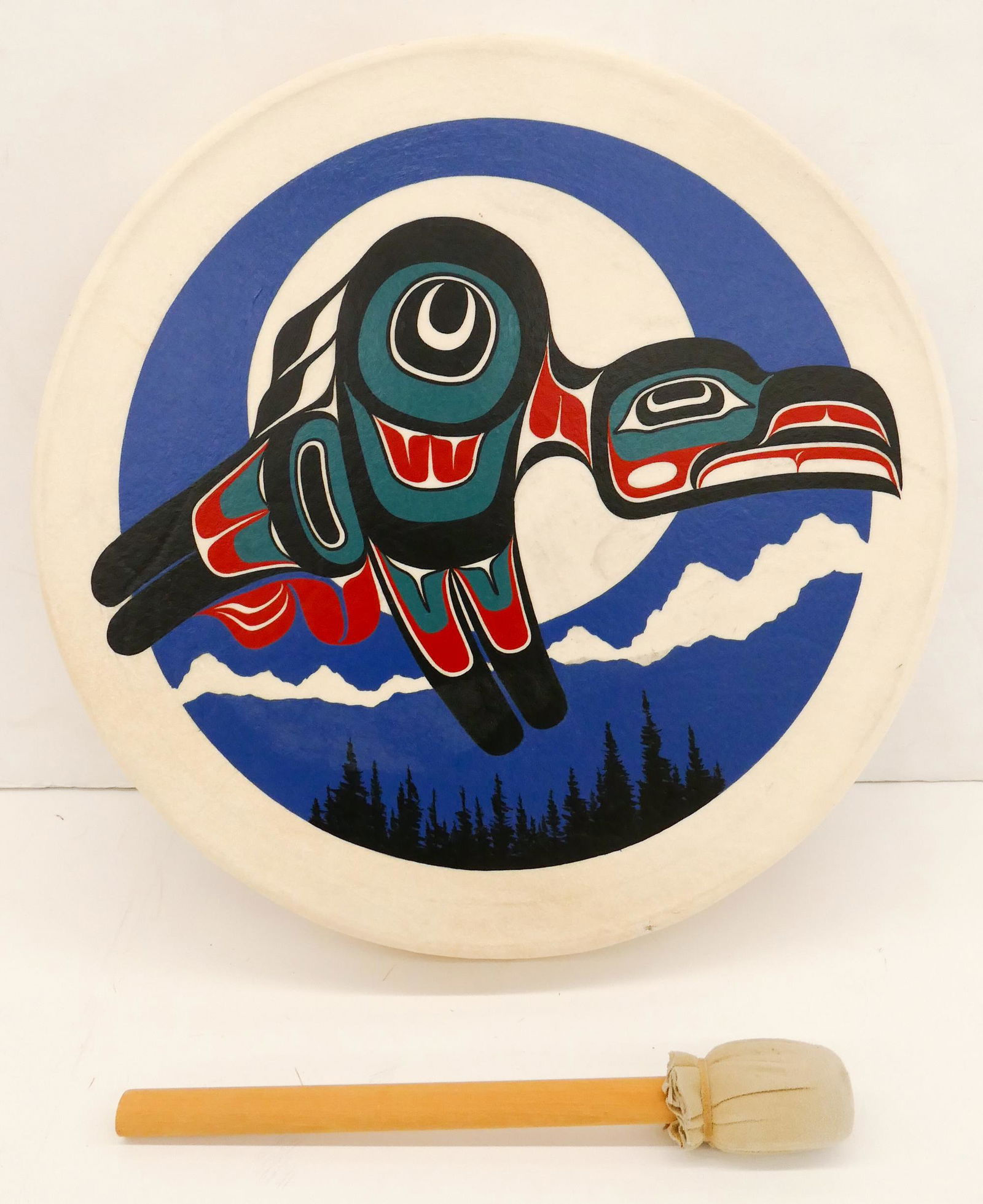 Yuki and Henry Adams ''Eagle and Moon'' Drum (1 of 5)