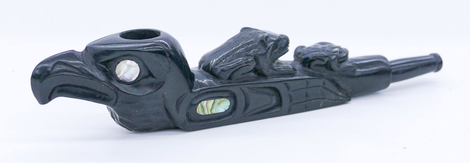 Ivan Otterlifter Argillite Animal Effigy Pipe (1 of 3)