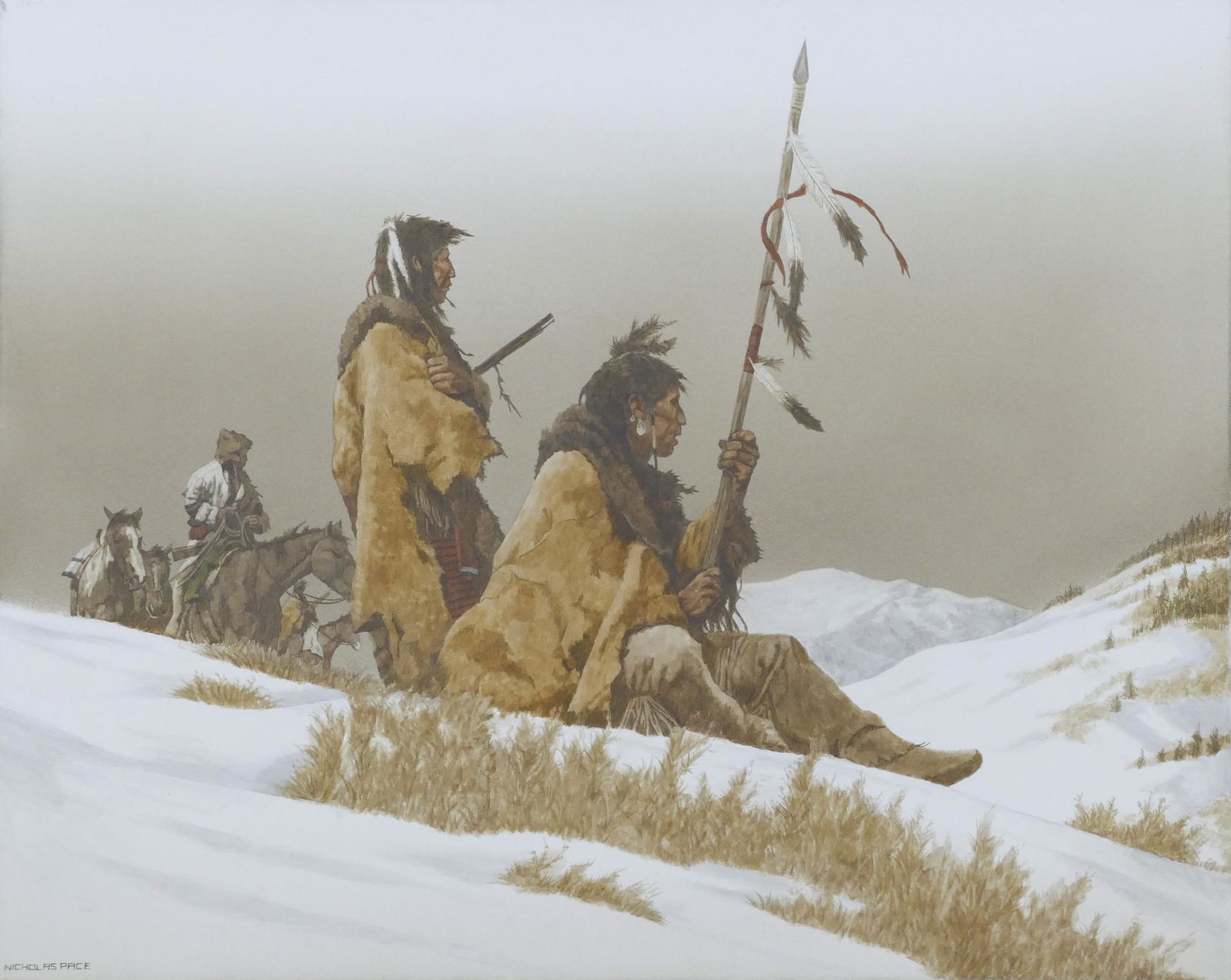 Nicholas Pace ''Winter Lookout'' Acrylic (1 of 2)