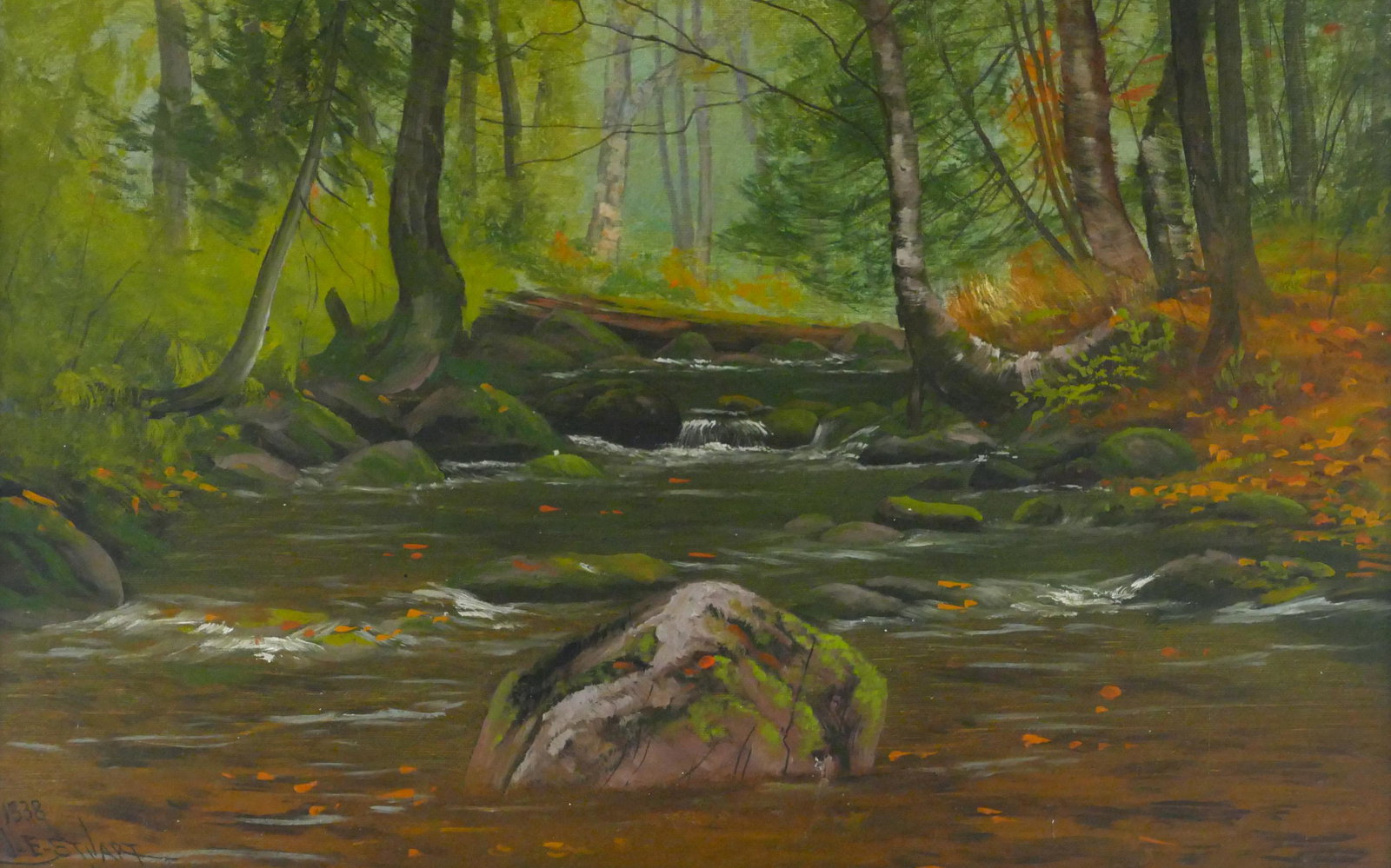 James Everett Stuart ''Autumn Leaves, Brook'' (Maine) (1 of 3)