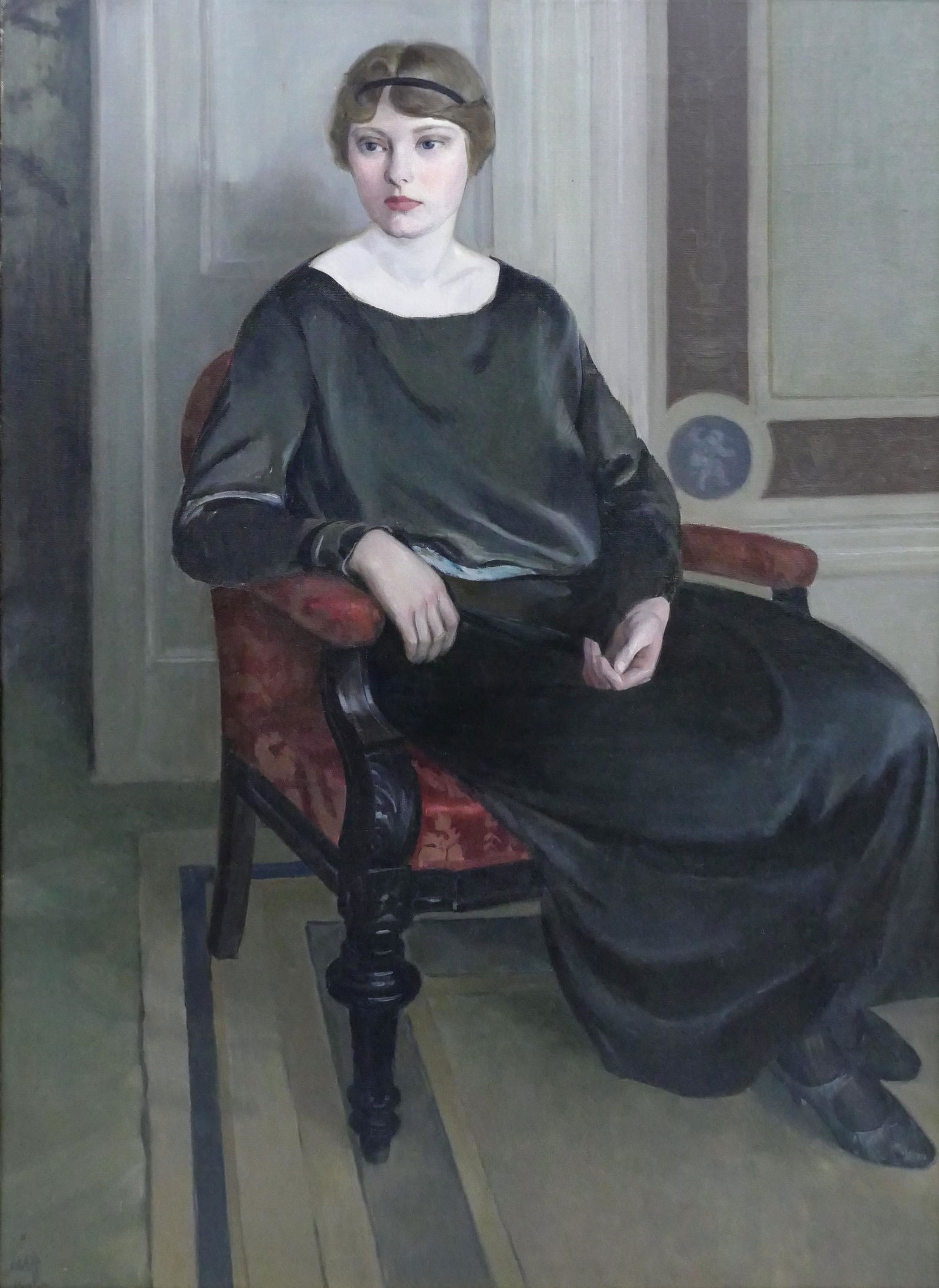 Lance Wood Hart ''Seated Female Portrait'' Oil (1 of 3)