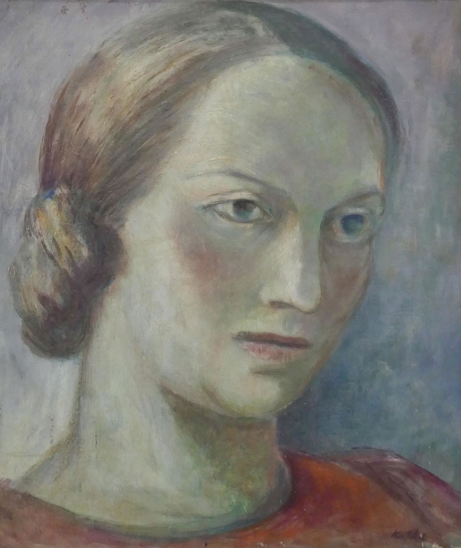 Anne Kutka McCosh ''Women's Head'' 1920's Oil (1 of 3)